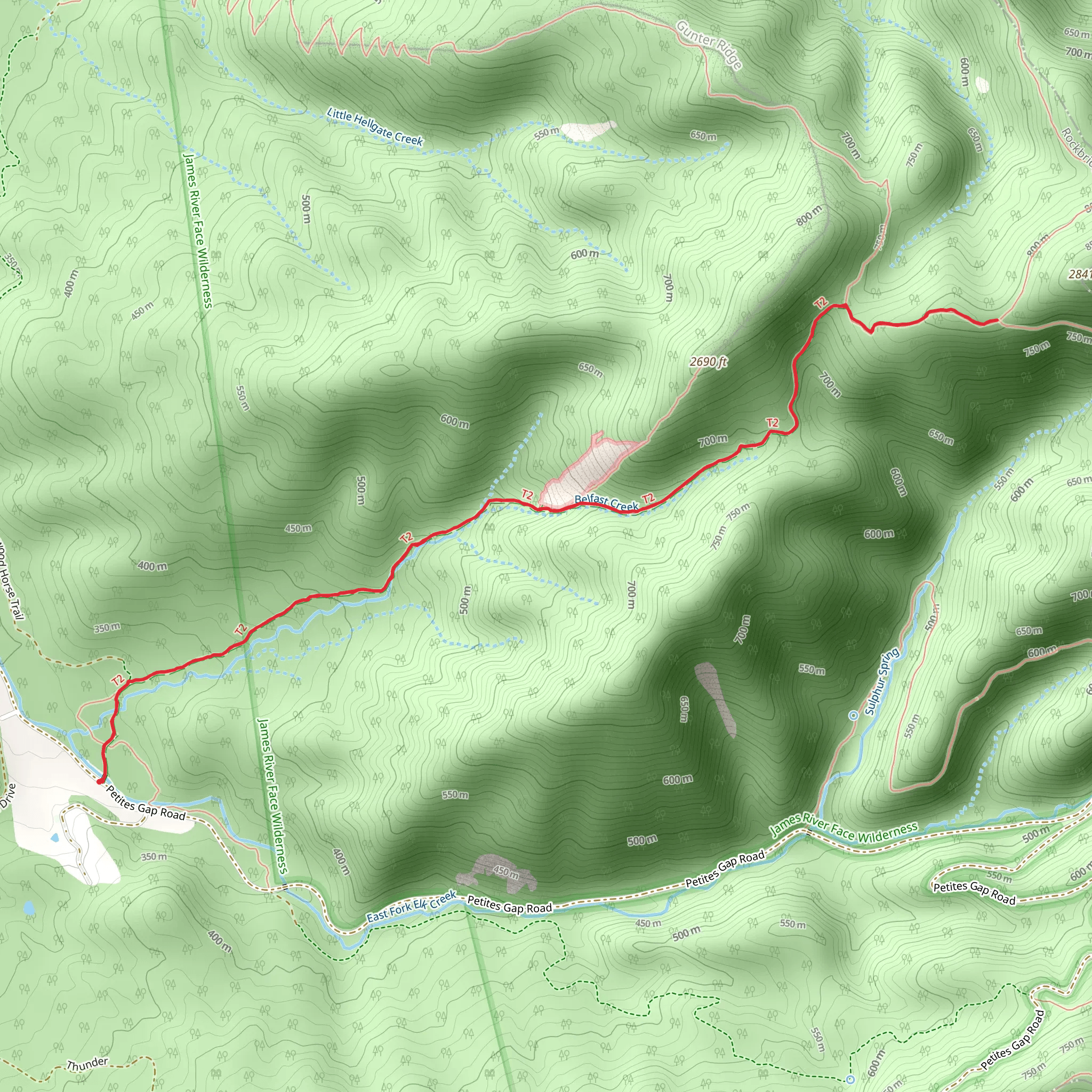Belfast Trail mobile static map