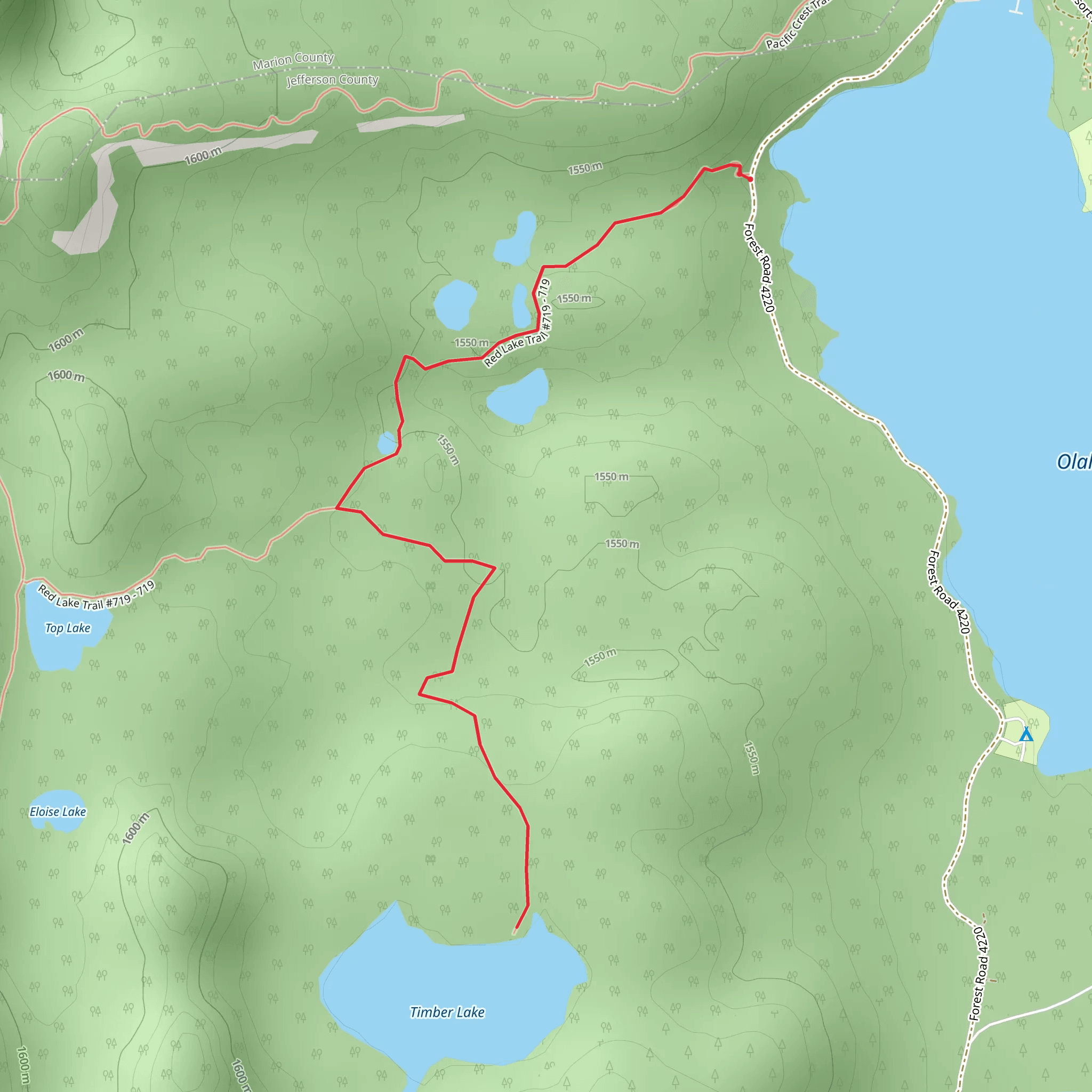 Timber Lake Trail mobile static map