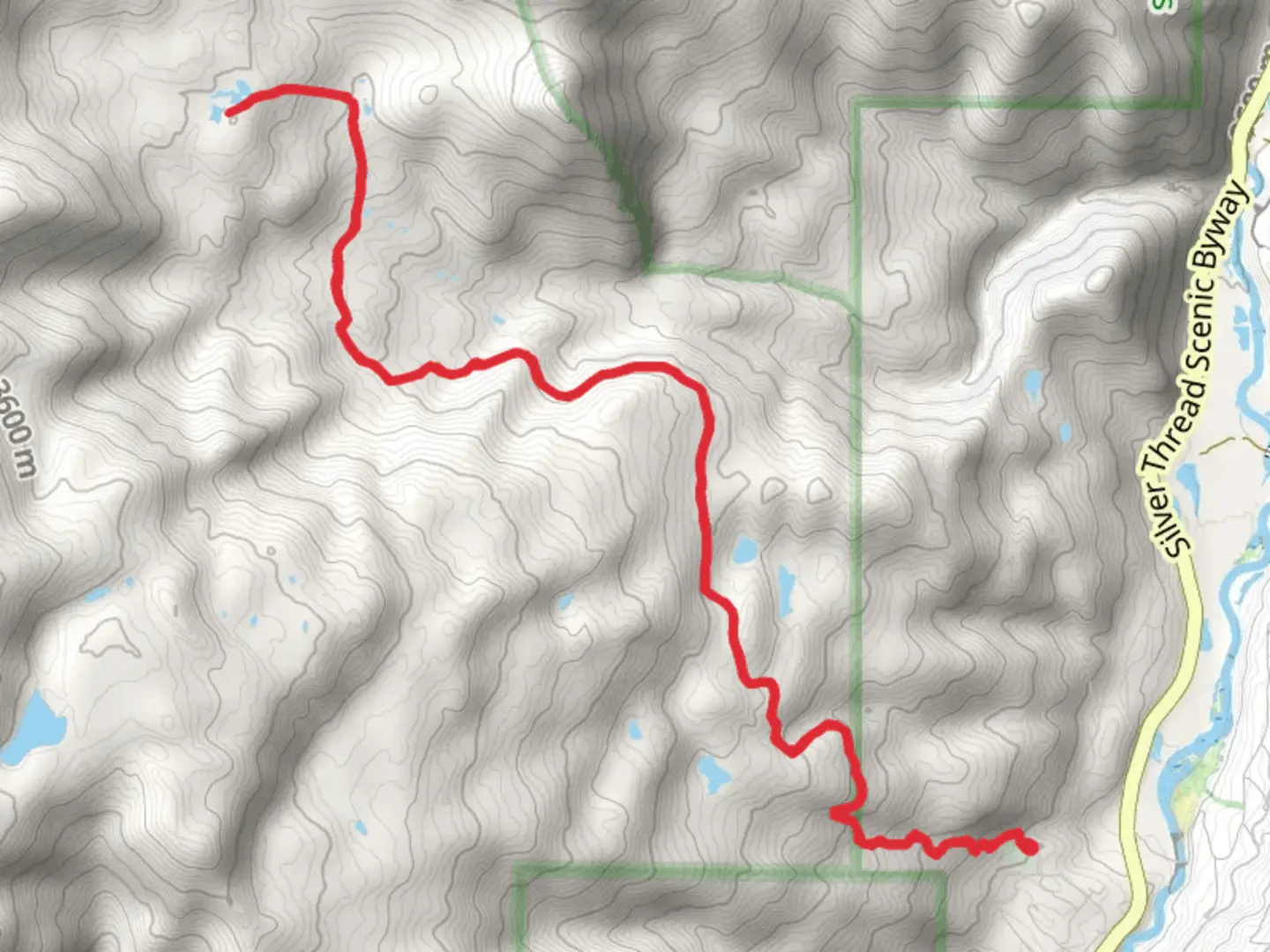 An image depicting the trail Larson Lakes Trail and its surrounding area.