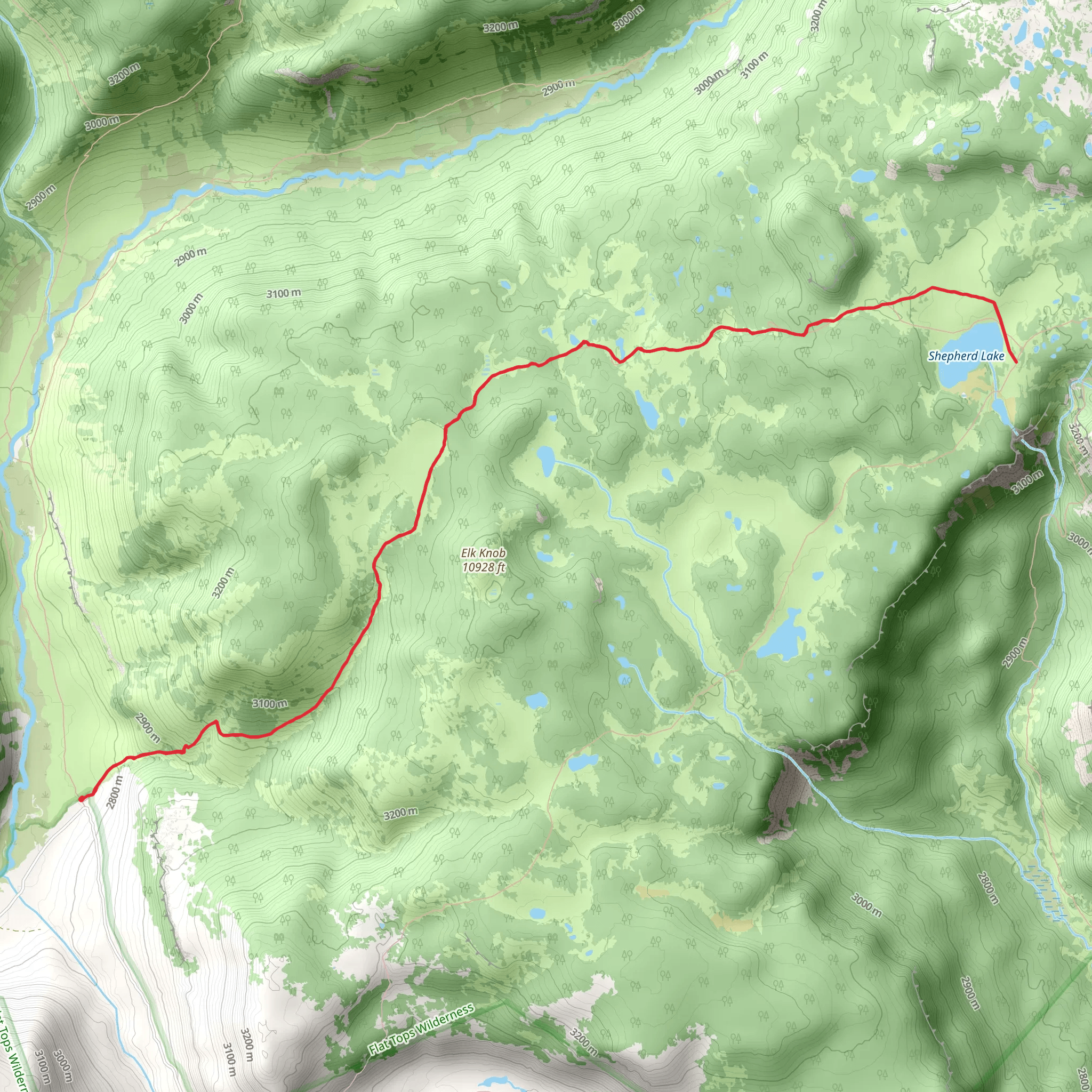 Fawn Creek Trail mobile static map
