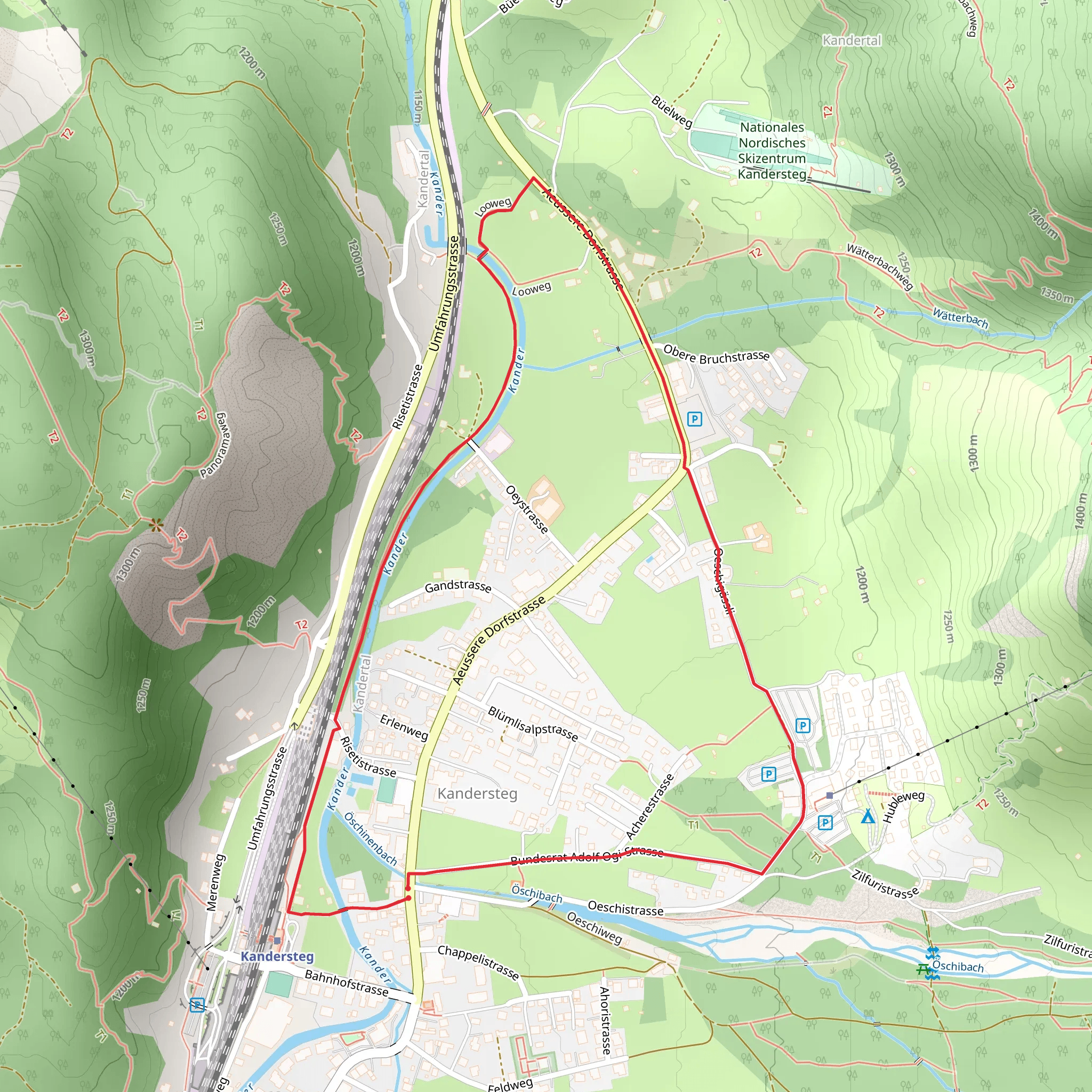 Oeschigässli-Kander-Rundweg mobile static map