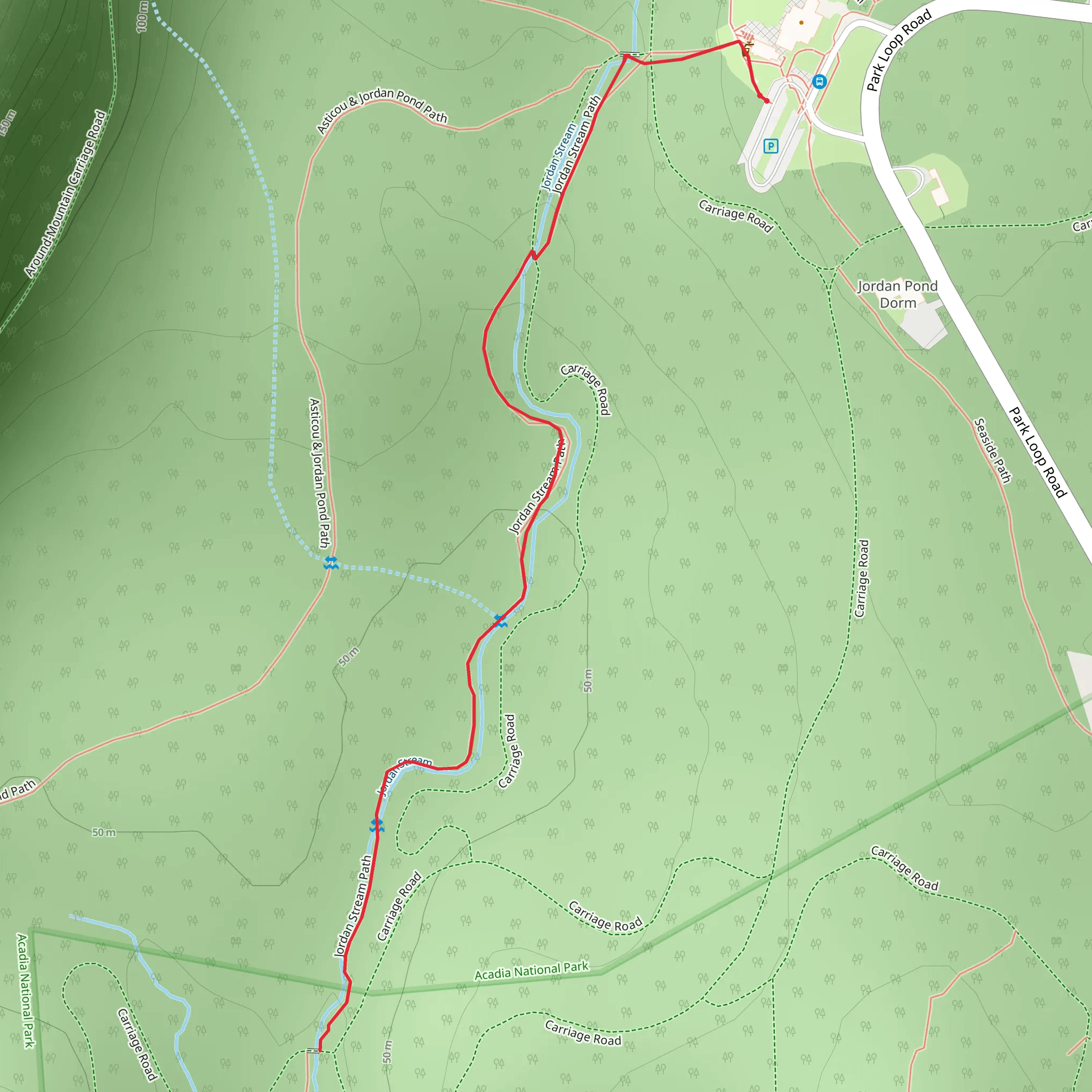 Jordan Stream Path Trail mobile static map