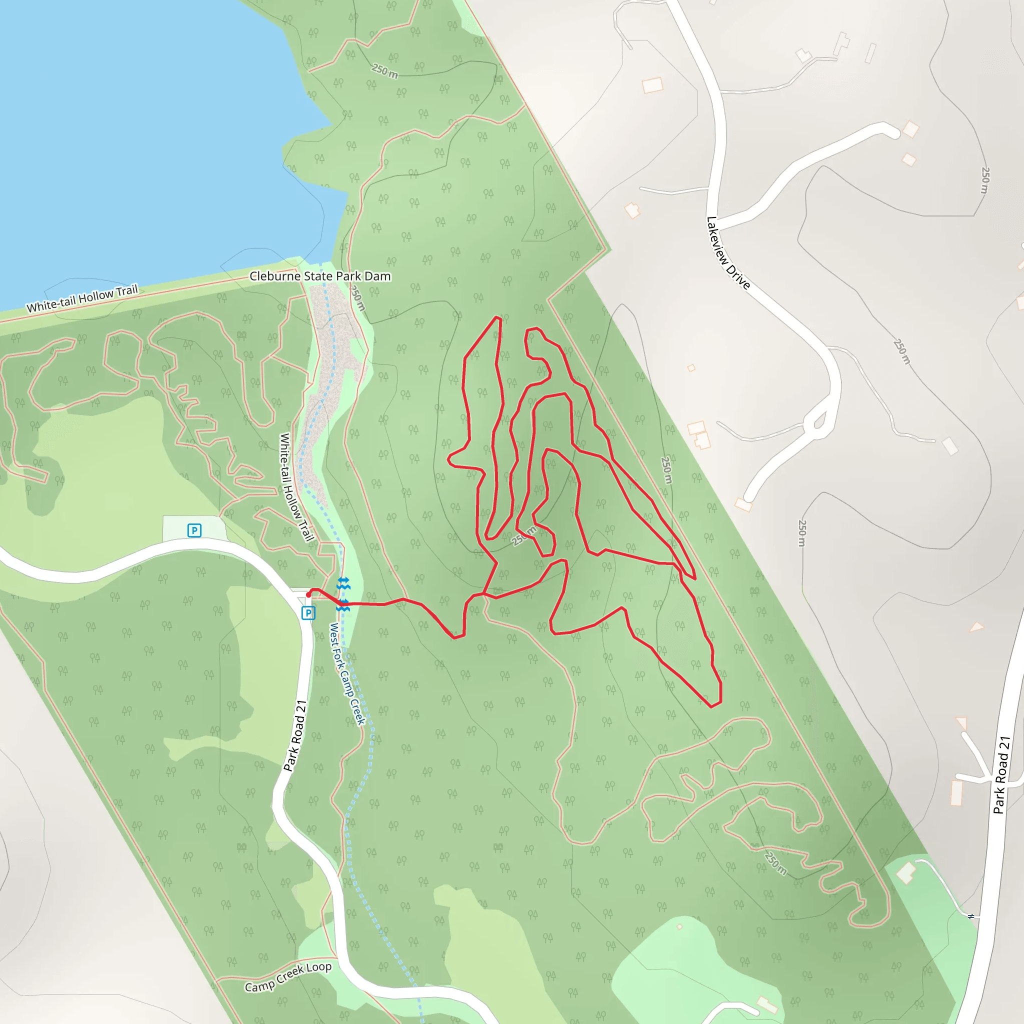 Park Road 21 Loop - East mobile static map