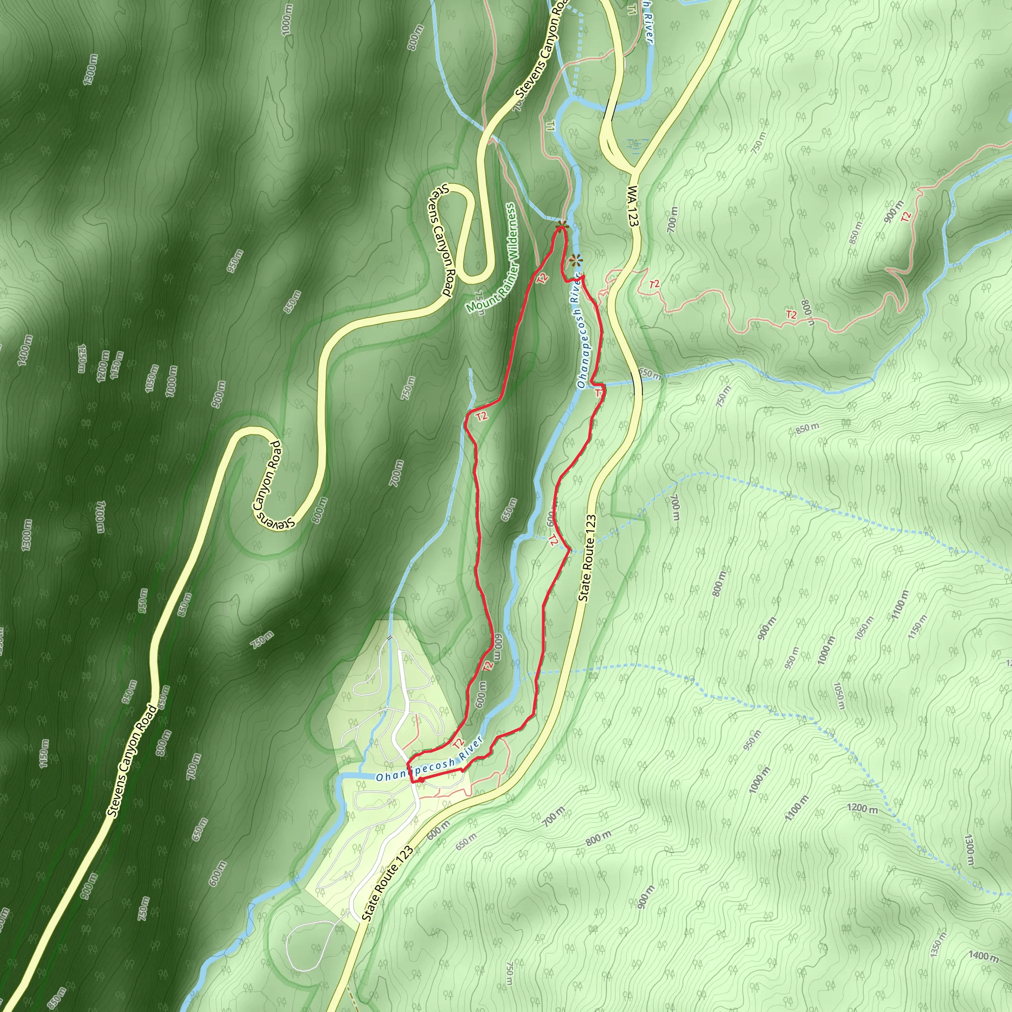 Silver Falls Trail mobile static map