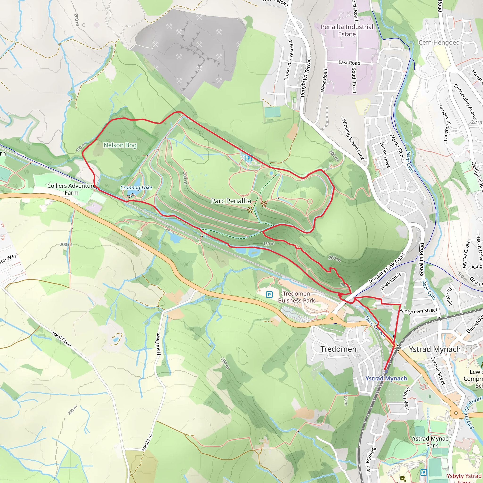 Parc Penallta Loop mobile static map