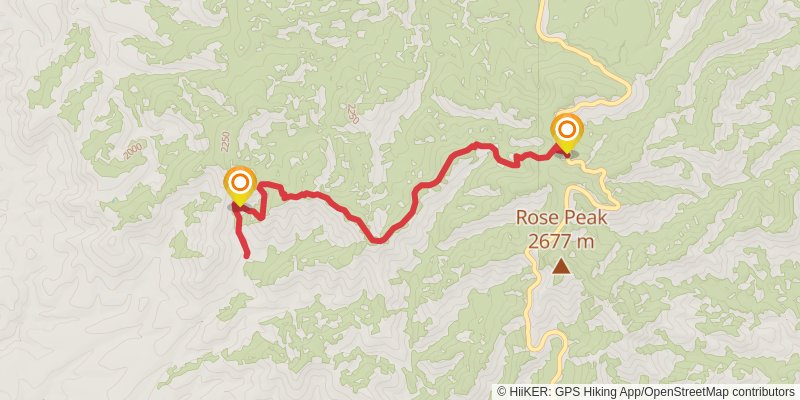 Mud Springs via Robinson Mesa Trail stage 2 Map