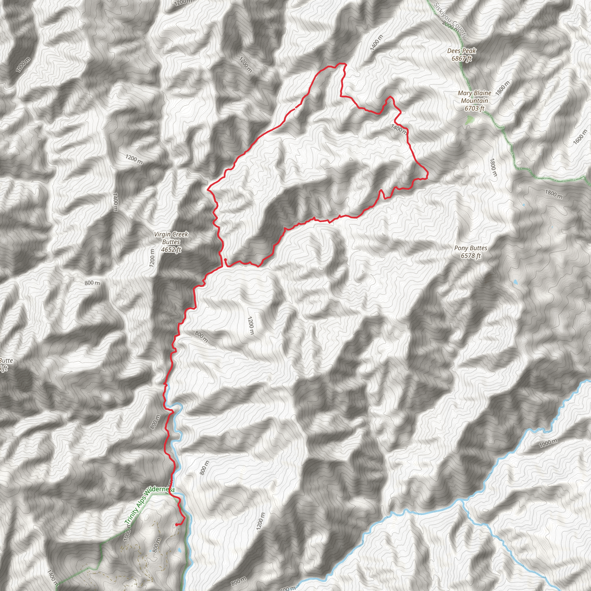 New River and Slide Creek to Historic Mining District and Eagle Creek mobile static map