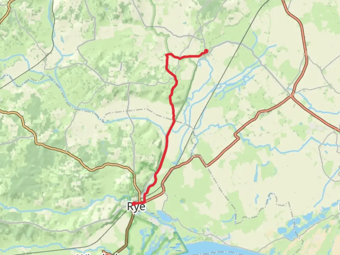 An image depicting the trail Rye to Appledore Walk and its surrounding area.