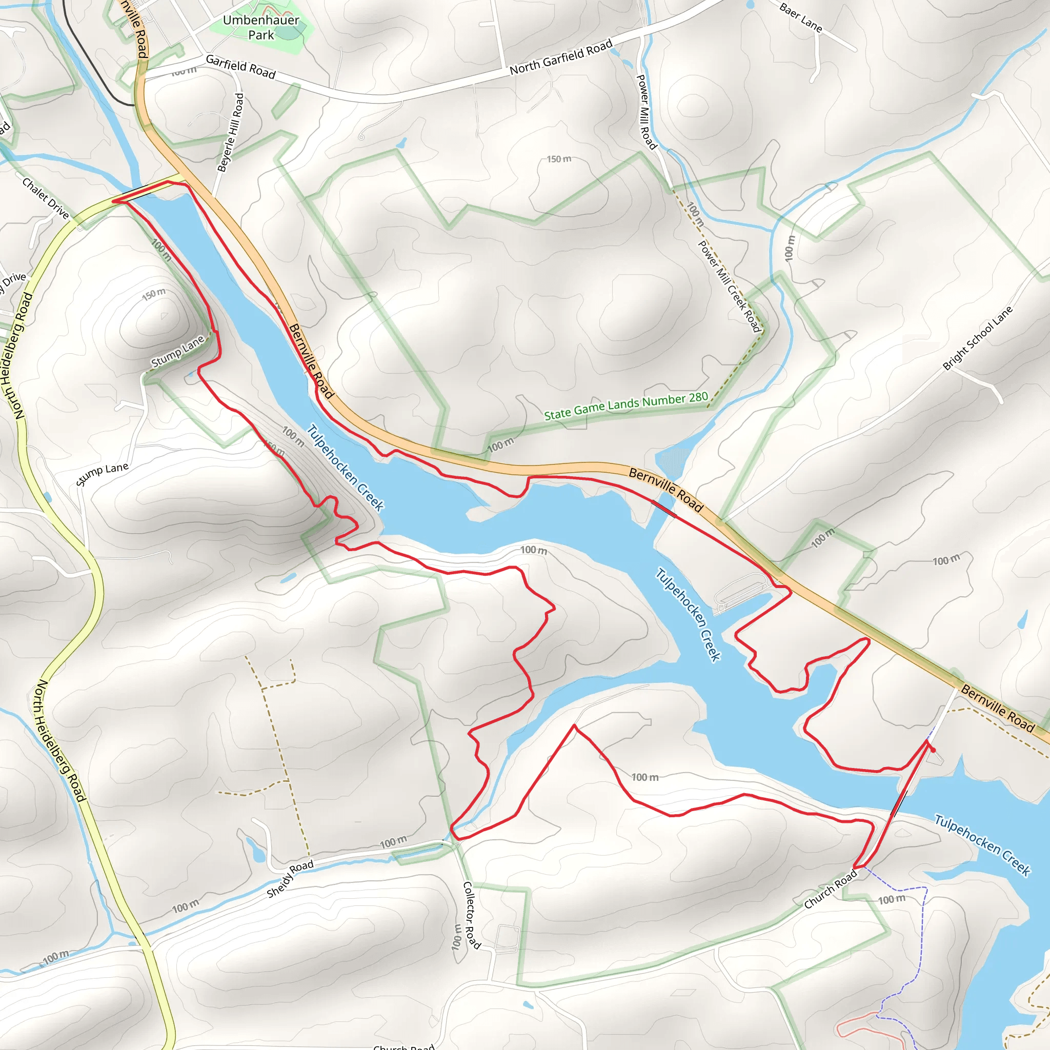 Tulpehocken Creek Loop mobile static map