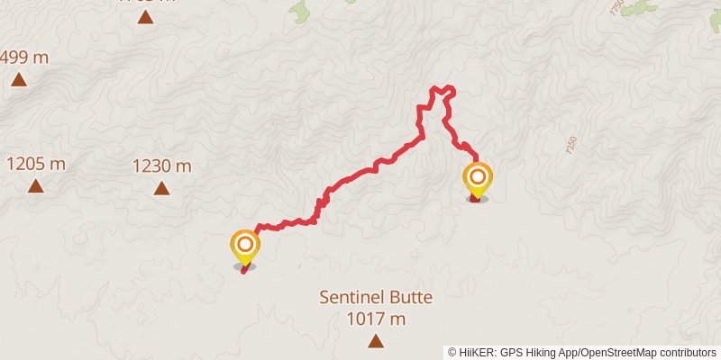 Quilter Trail via Manning Camp Trail stage 2 Map