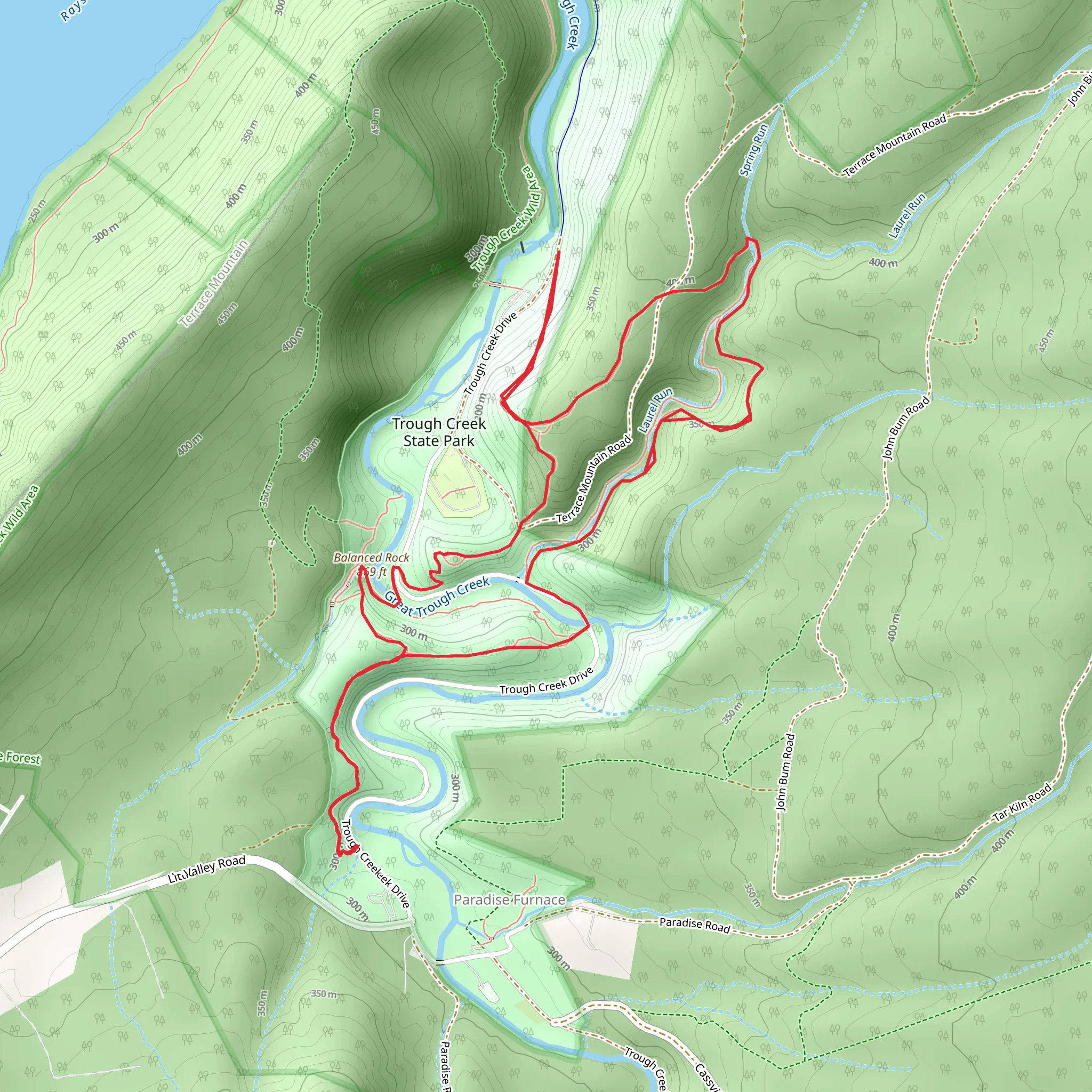 Great Trough Creek Loop mobile static map
