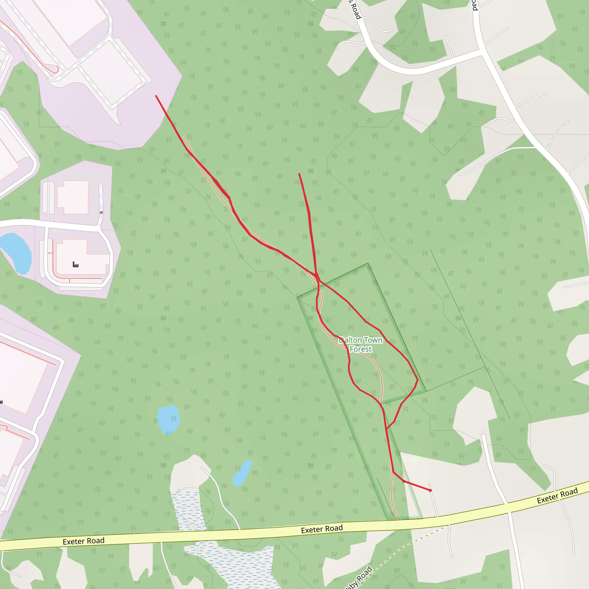 Pine Hill Loop from Exeter Road mobile static map