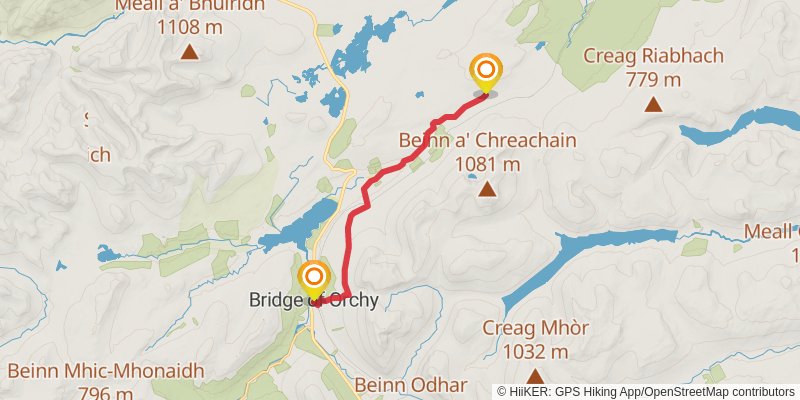 Famous Highland Drove Walk stage 13 Map