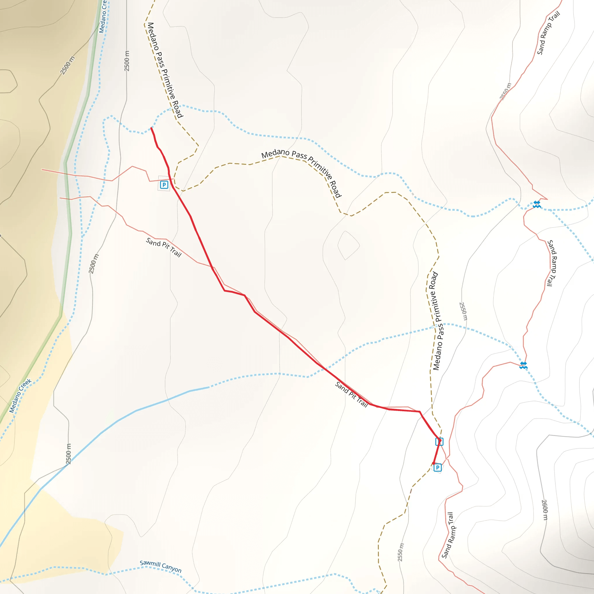 Sand Pit Trail mobile static map
