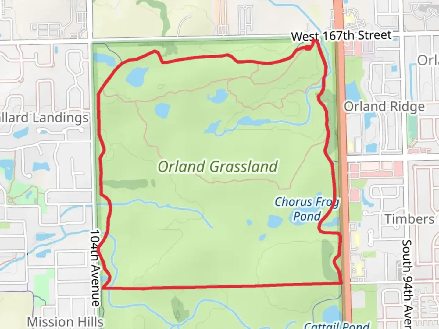 An image depicting the trail Orland Grassland Red Paved Loop - Orland Grassland and its surrounding area.