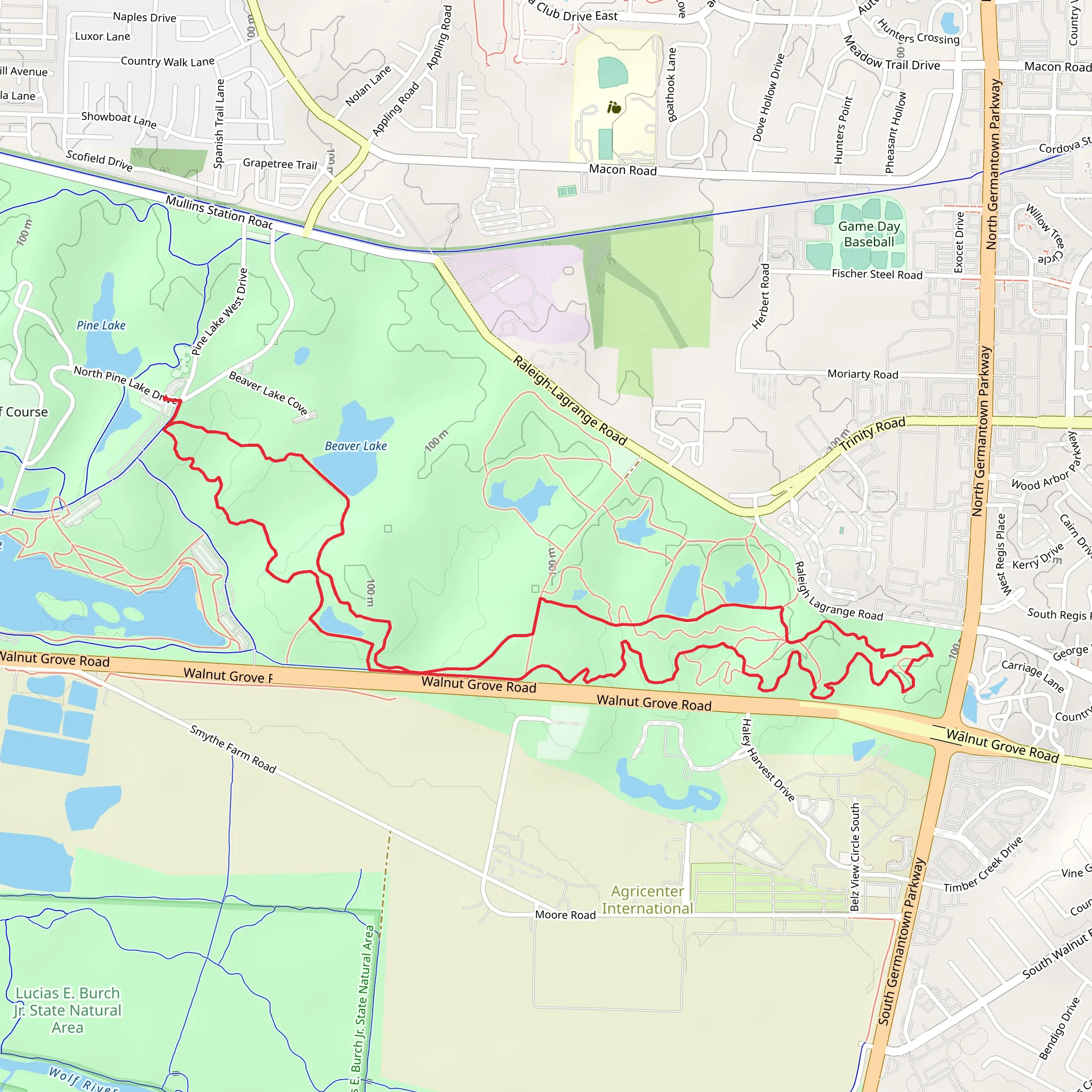 Tour de Wolf Loop mobile static map