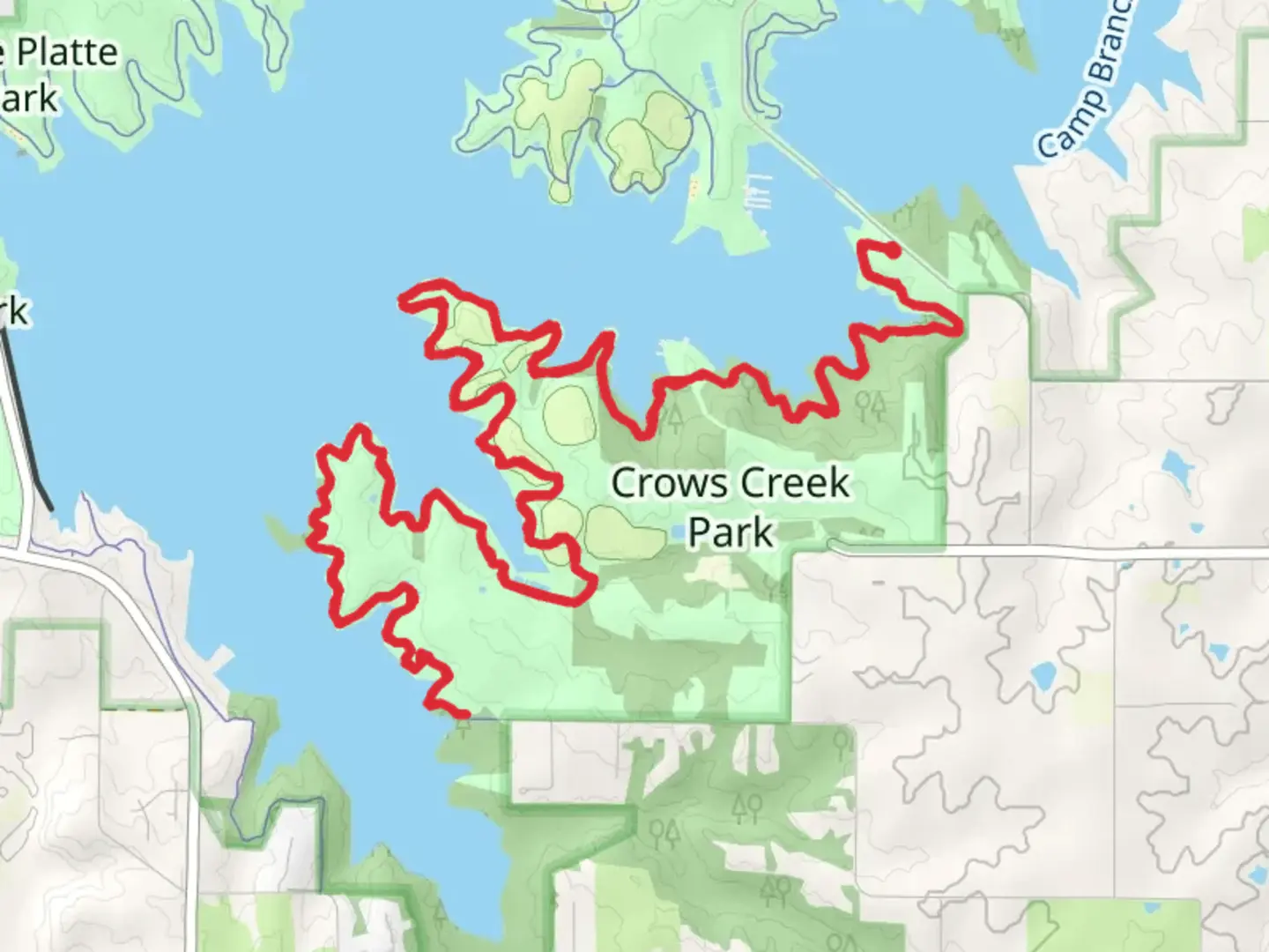 An image depicting the trail Cabin Fever Trail and its surrounding area.