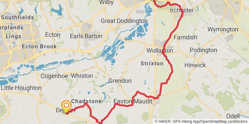 Wellingborough Loop in West Northamptonshire stage 12 Map