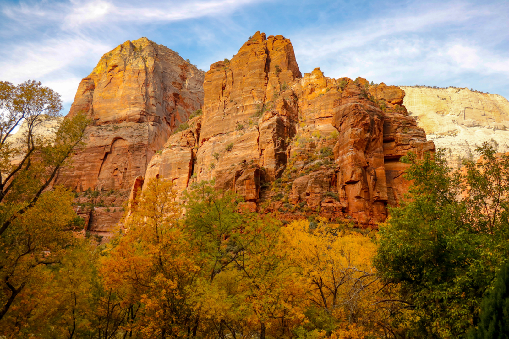 An image depicting the trail Weeping Rock Trail and its surrounding area.