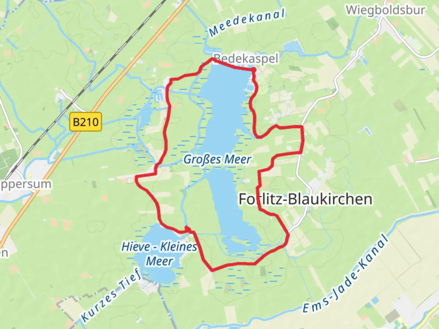 An image depicting the trail Grobesmeer Loop and its surrounding area.