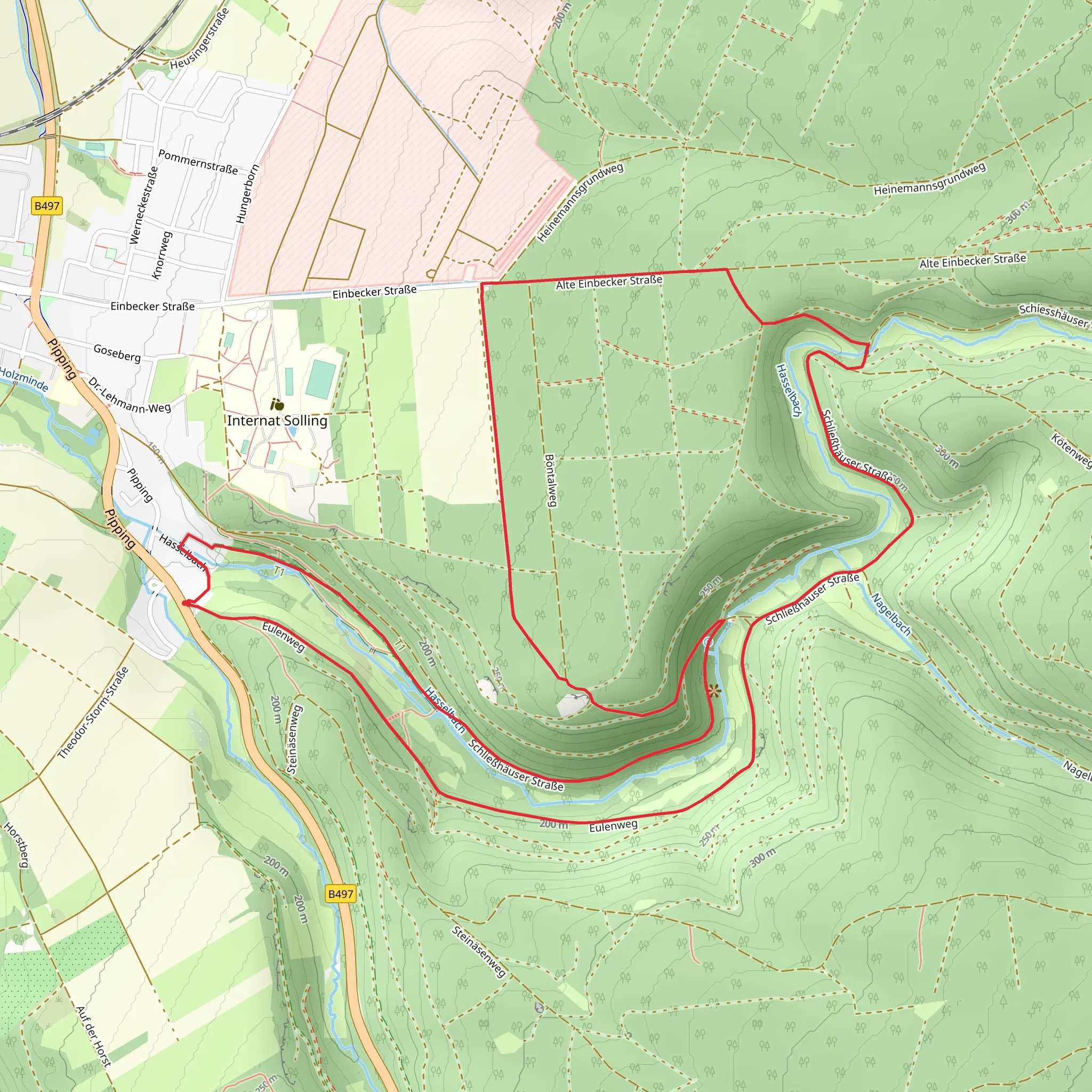 Eulenweg and Schließhäuser Straße Loop mobile static map