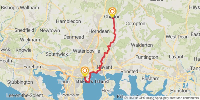 Plymouth to Dover Walk stage 26 Map