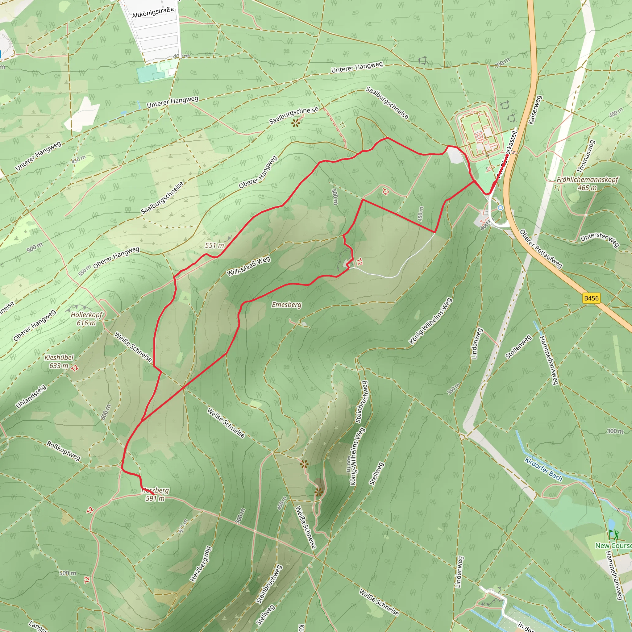 Herzbergturm and Preußenschanze Loop mobile static map