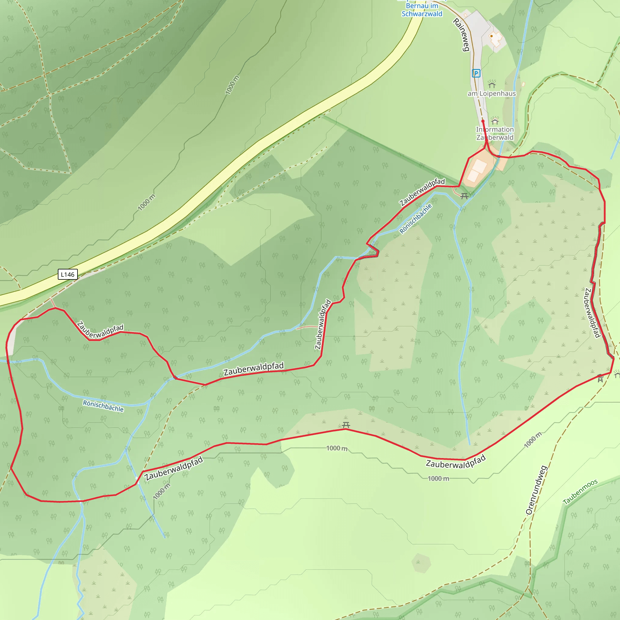 Zauberwaldpfad Loop mobile static map