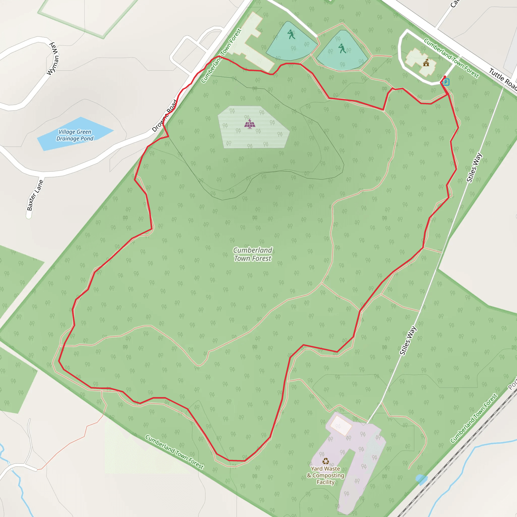 Turkey Lane Loop mobile static map