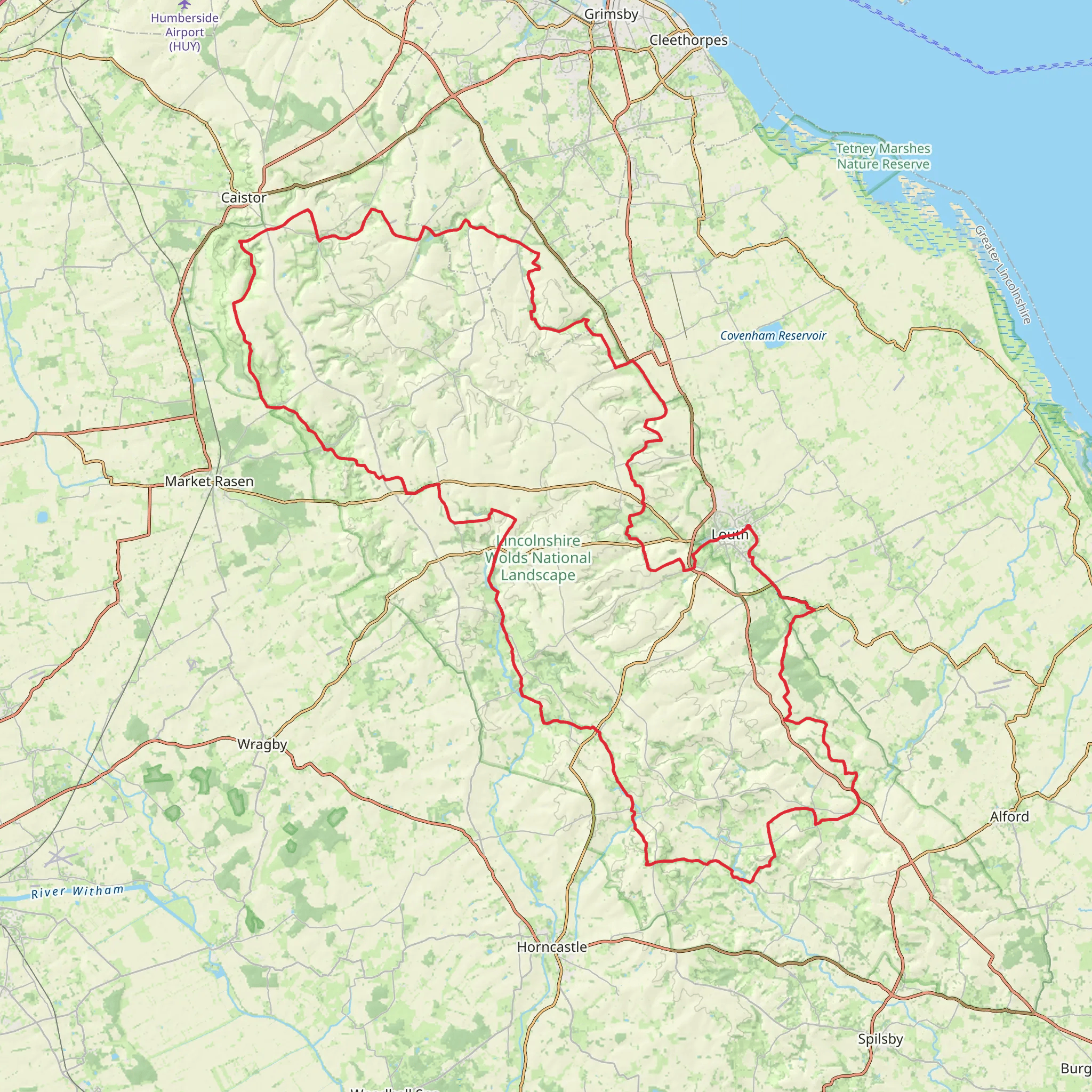 Lincs Wold Way mobile static map