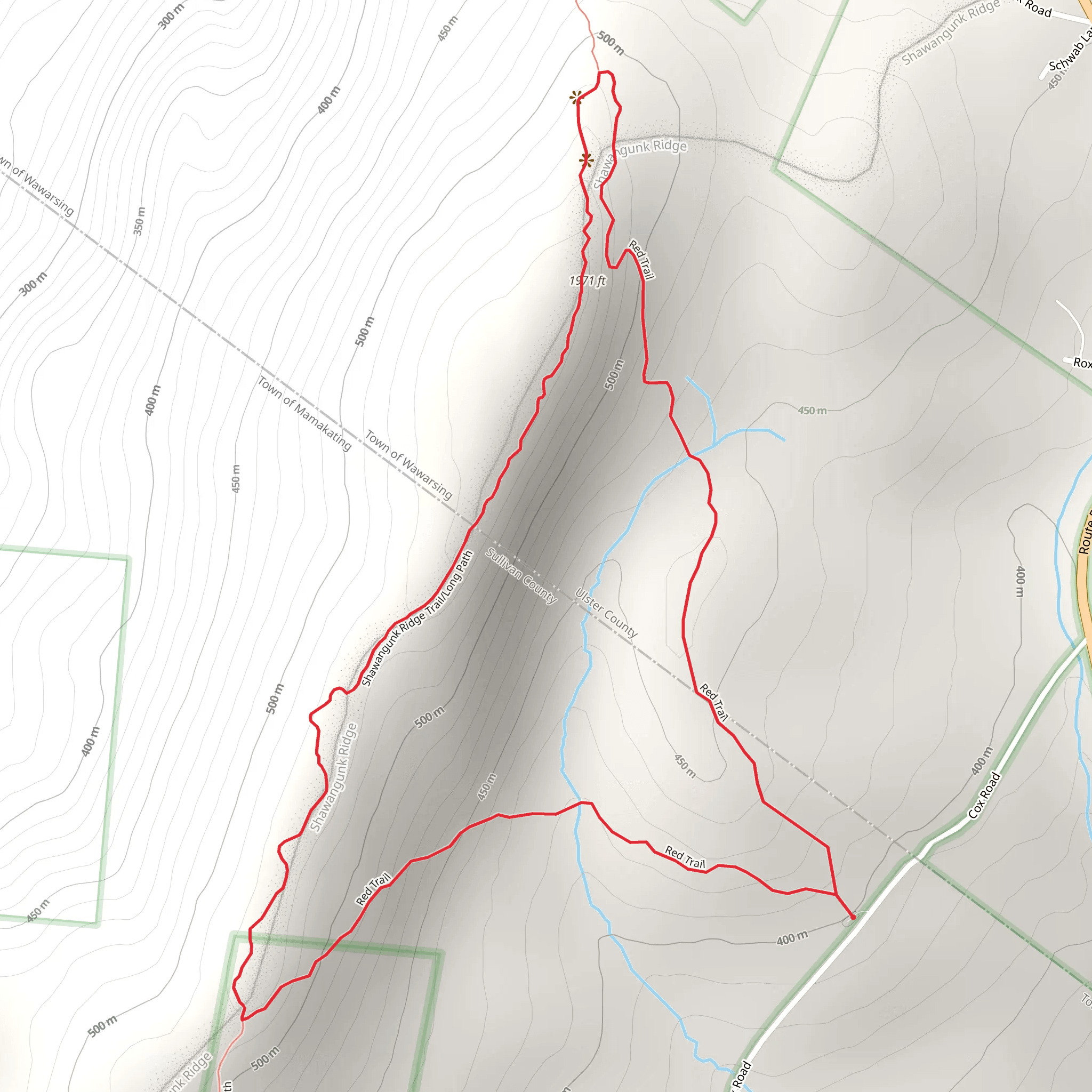 Shawangunk Ridge State Forest Loop mobile static map