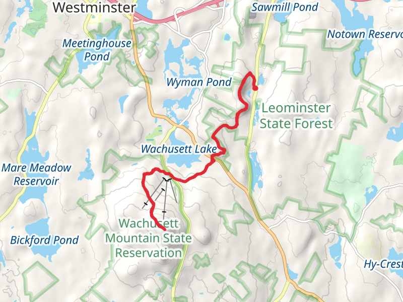 Mount Wachusett Trail via Crocker Pond
