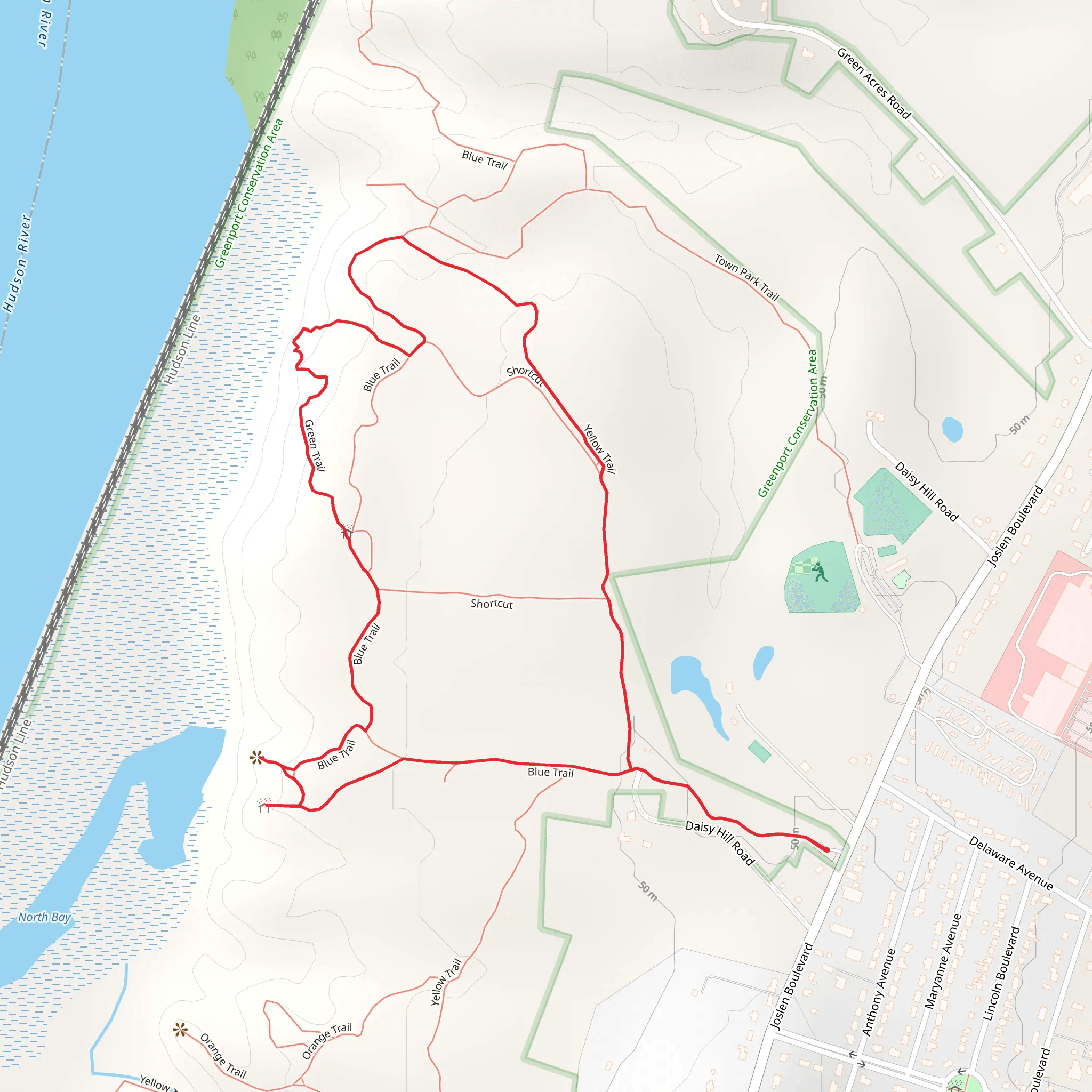 Greenport Conservation Area Loop mobile static map