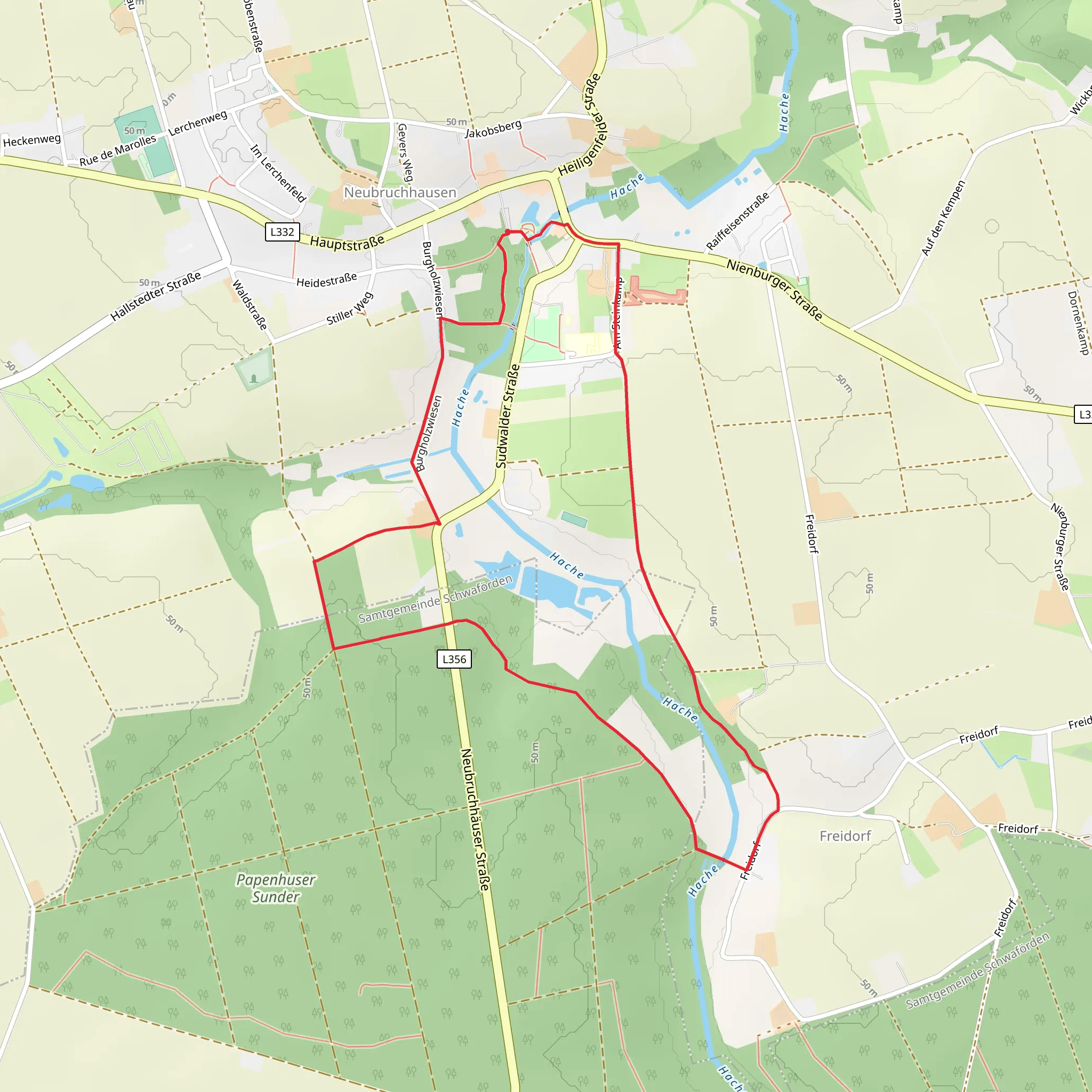 Forsthaus Freidorf Loop mobile static map
