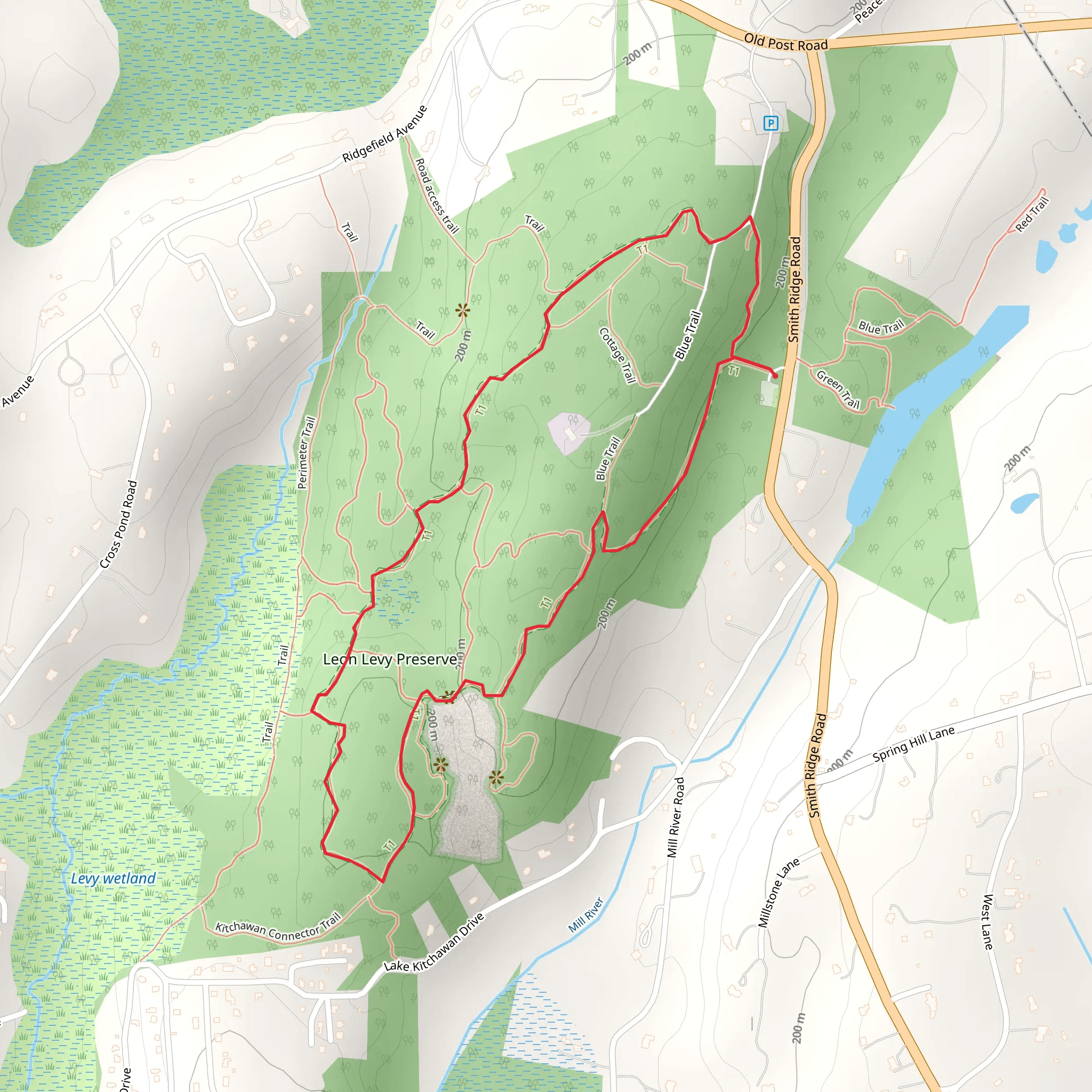 Leon Levy Preserve Loop Trail mobile static map