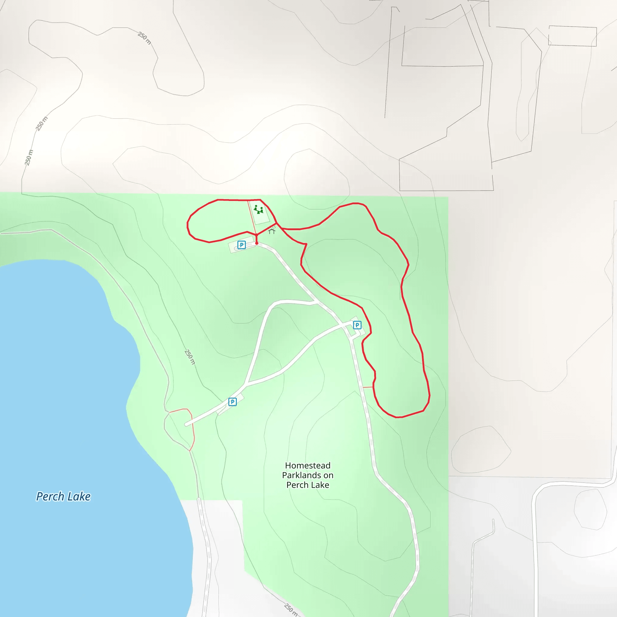 Perch Lake Road Loop mobile static map