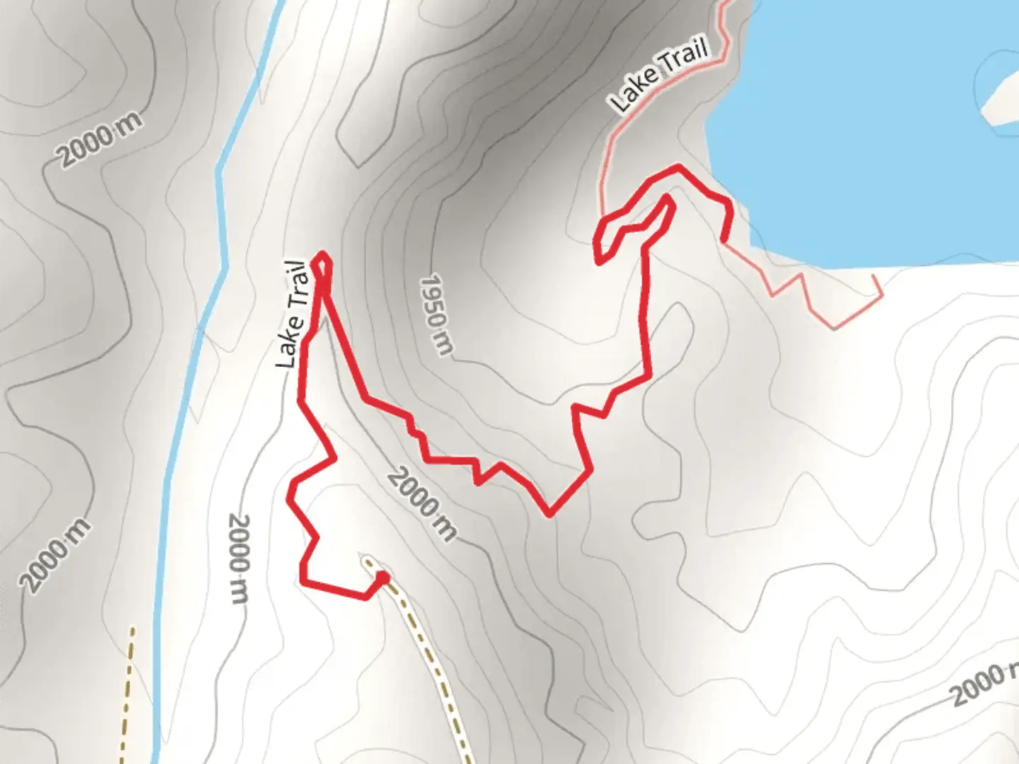 An image depicting the trail Rio Medio via Lake Trail and its surrounding area.