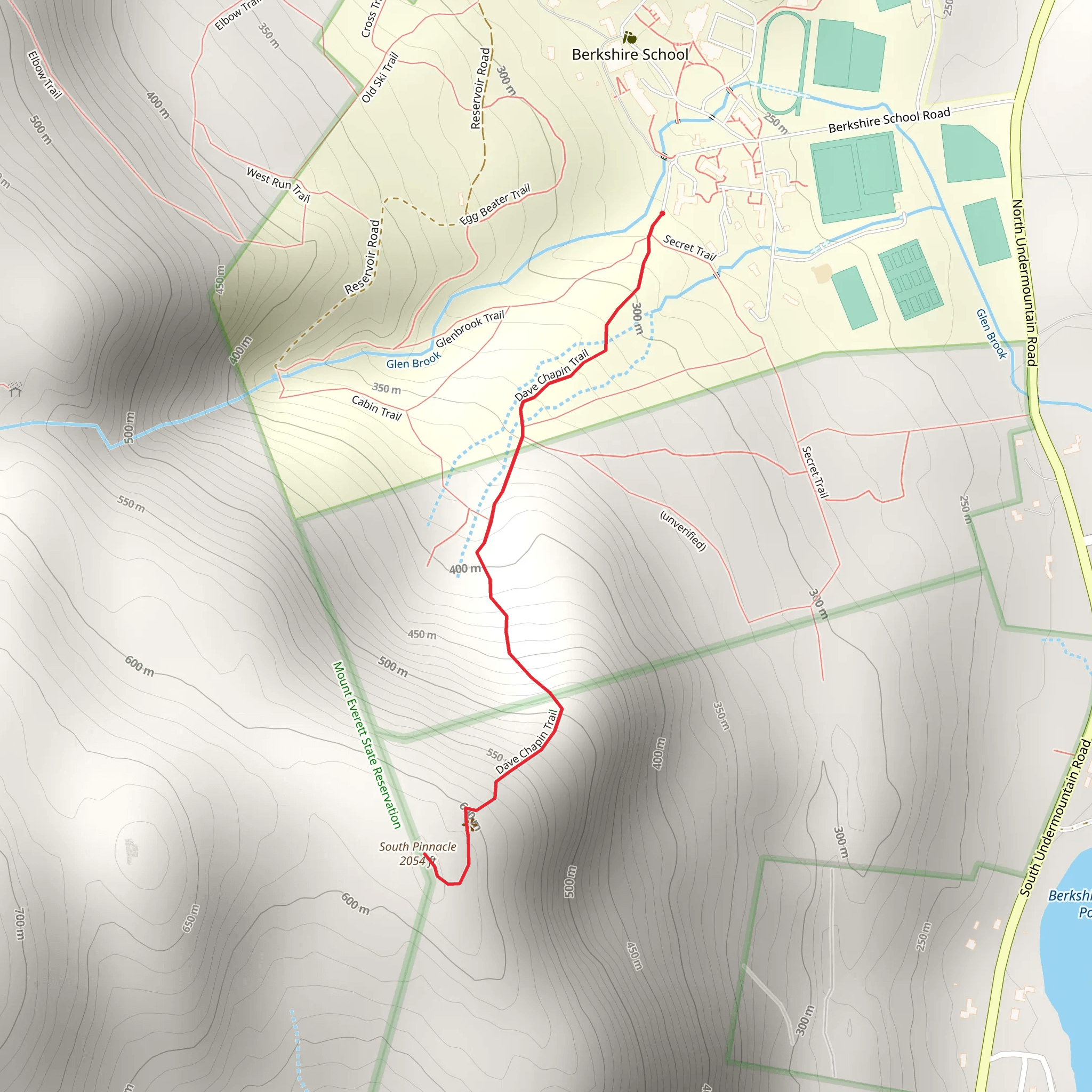 South Pinnacle via Dave Chapin Trail Out and Back mobile static map