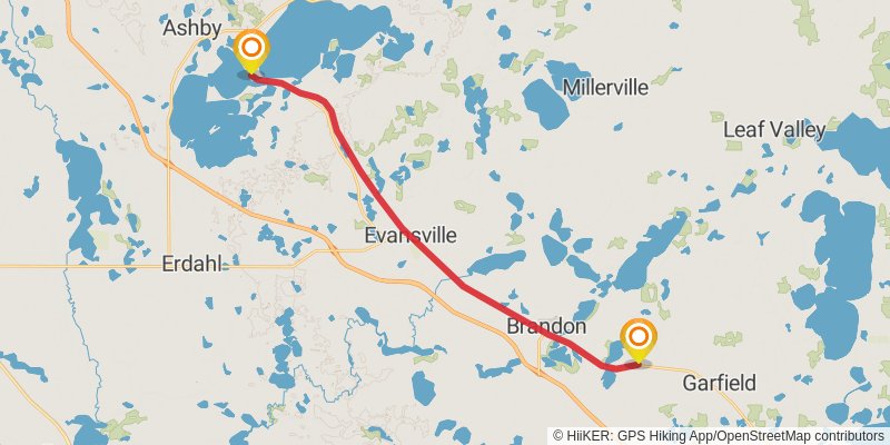 Central Lakes State Trail stage 3 Map