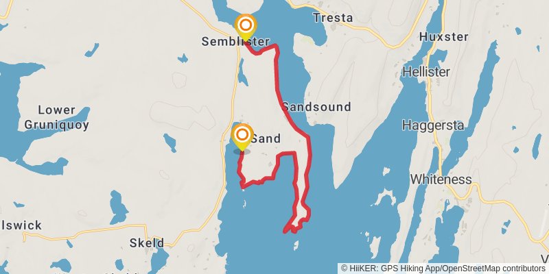 Coastal Walk of Shetland - West stage 40 Map