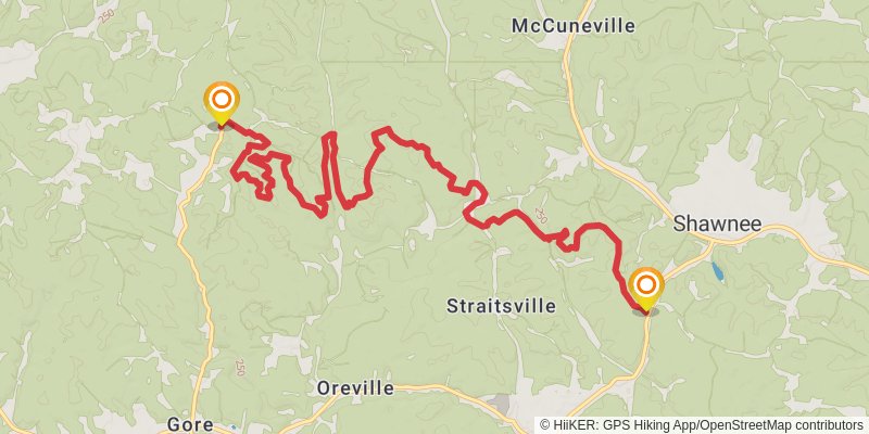 Buckeye Trail stage 67 Map