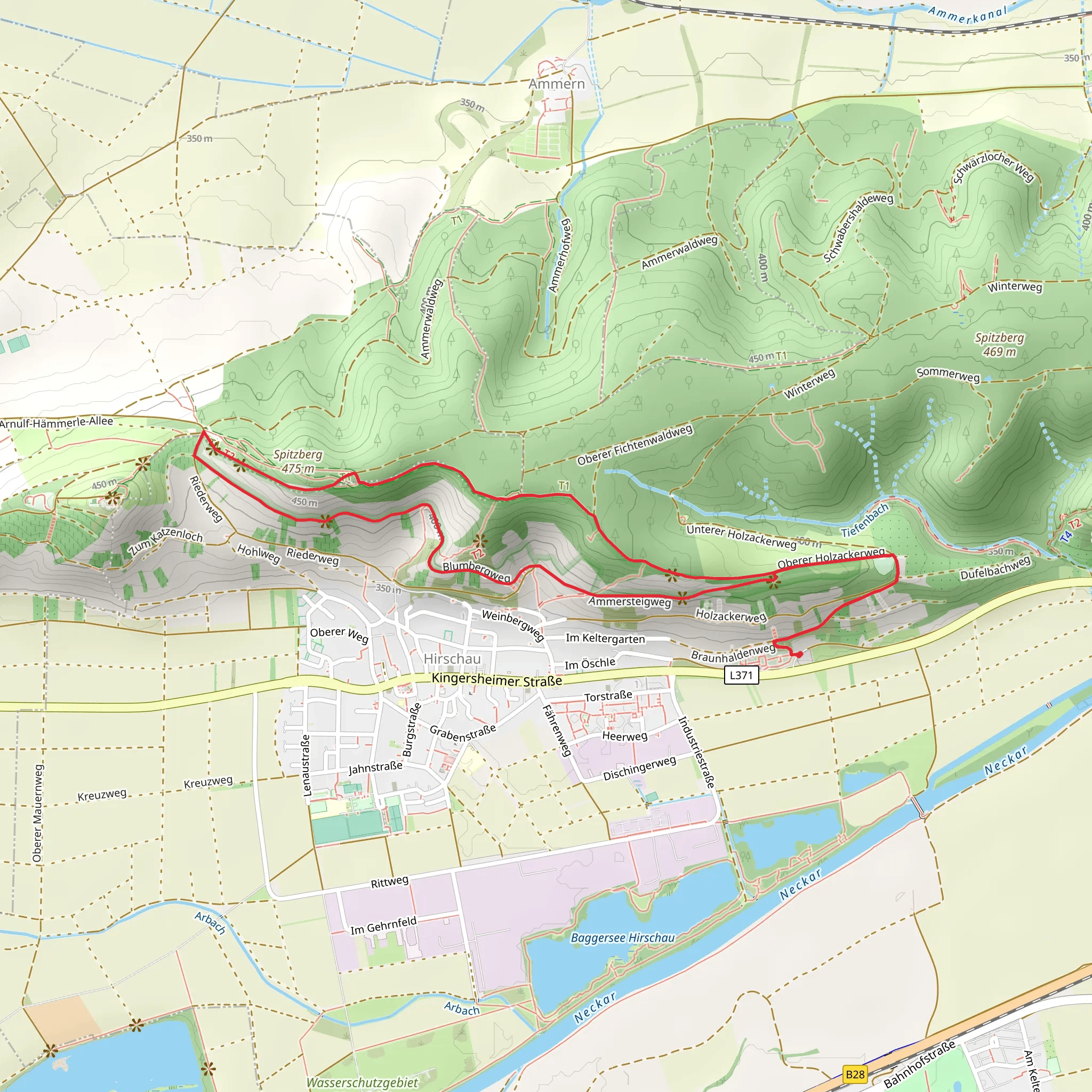 Hirschauer Berg Loop mobile static map