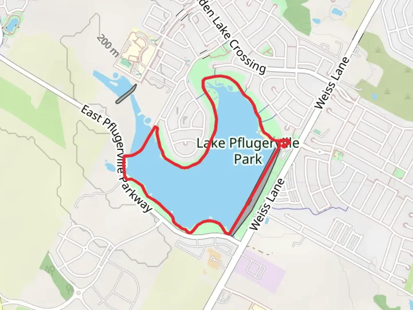 An image depicting the trail Lake Pflugerville Lake Loop and its surrounding area.