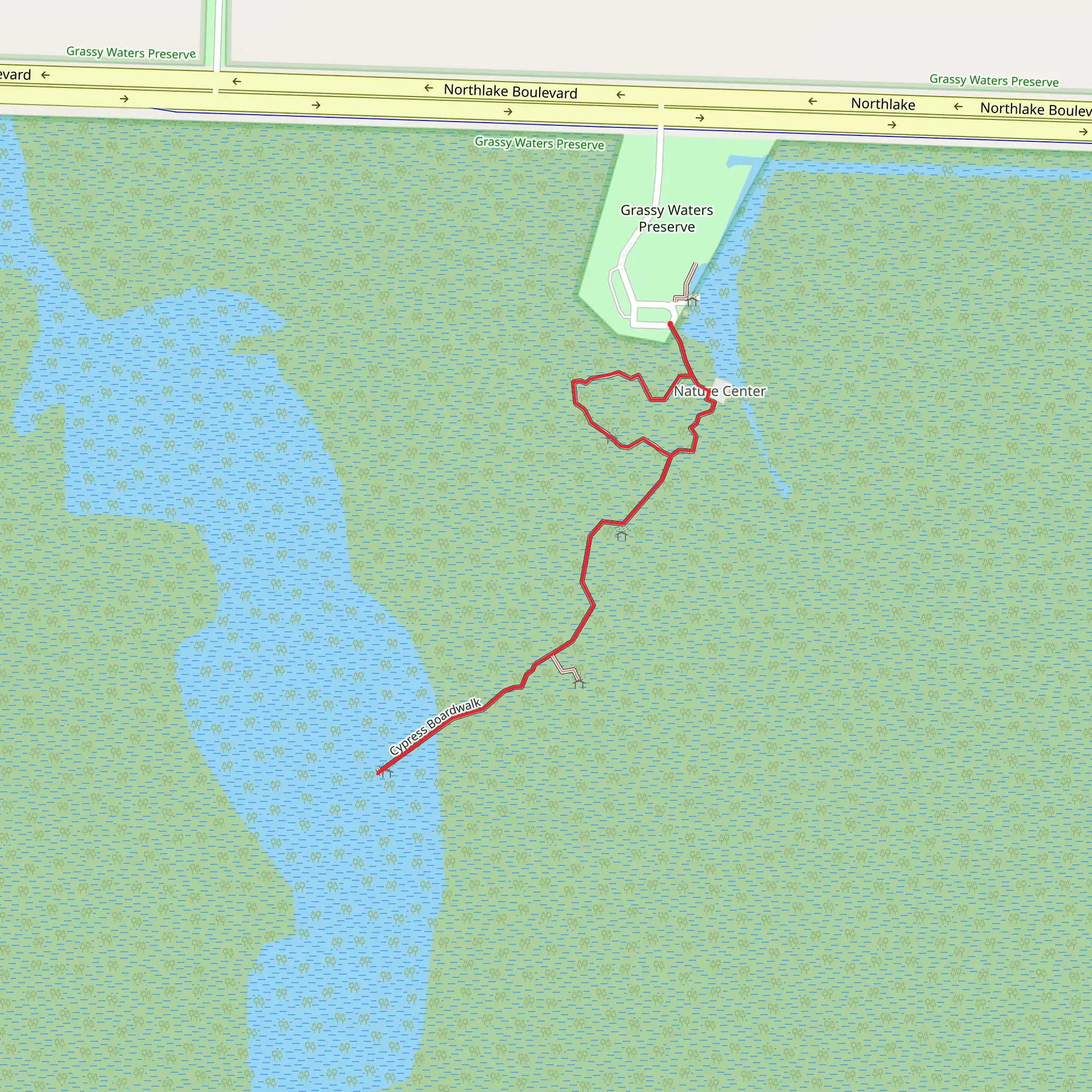 Cypress Boardwalk mobile static map