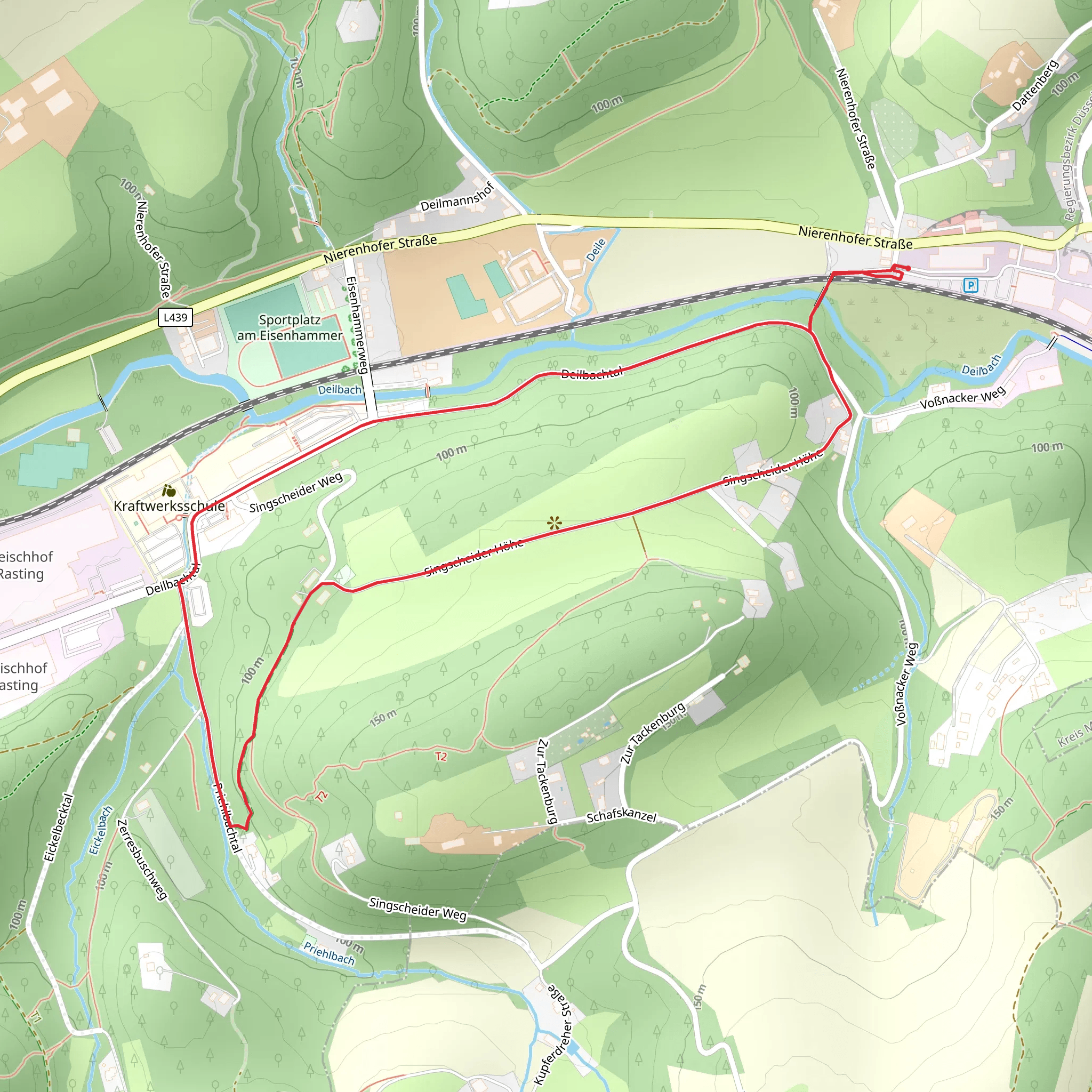 Hundebrücke via Deibachtal mobile static map
