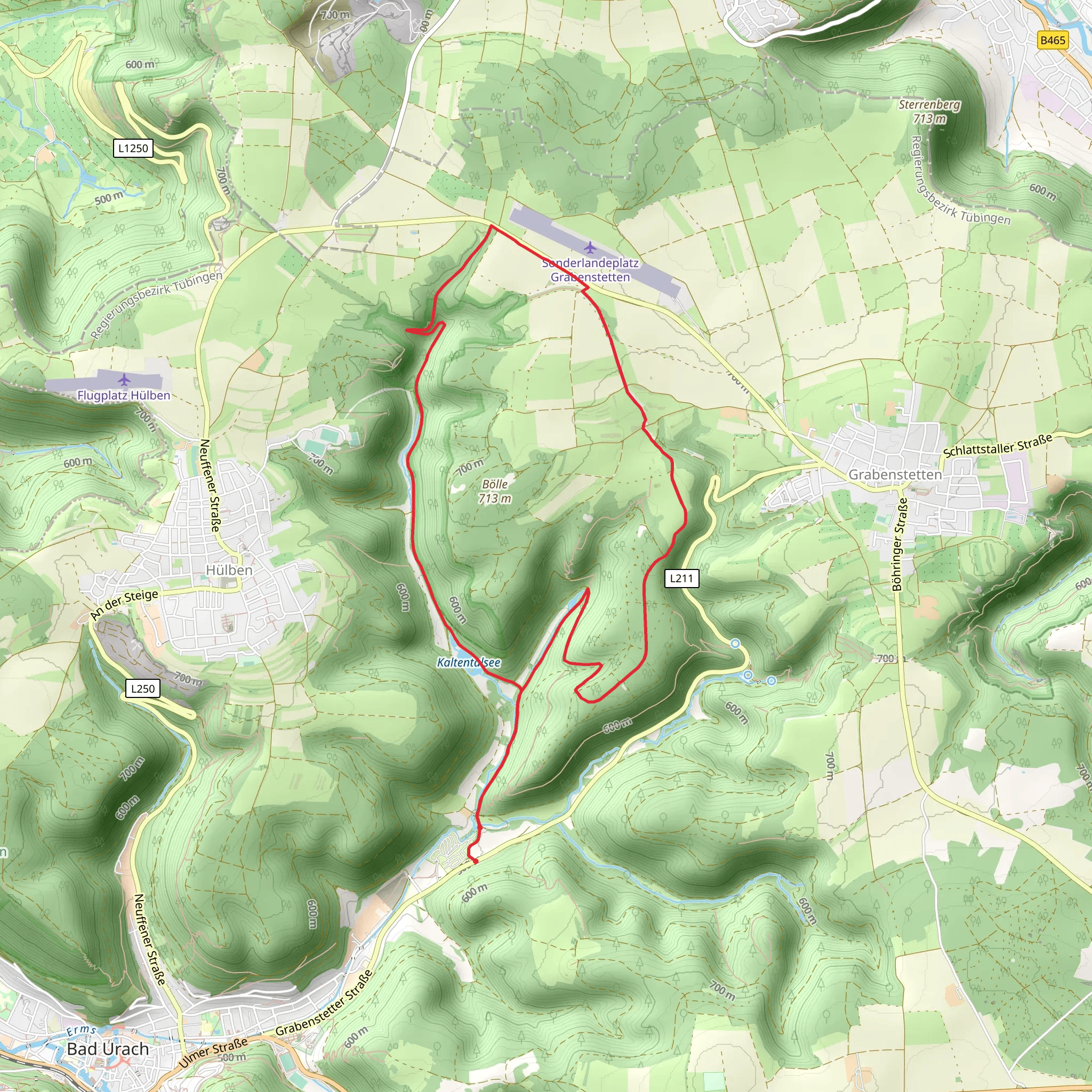 Lauereck, Heidenhraben and Kernzone Biospharengebiet Loop mobile static map