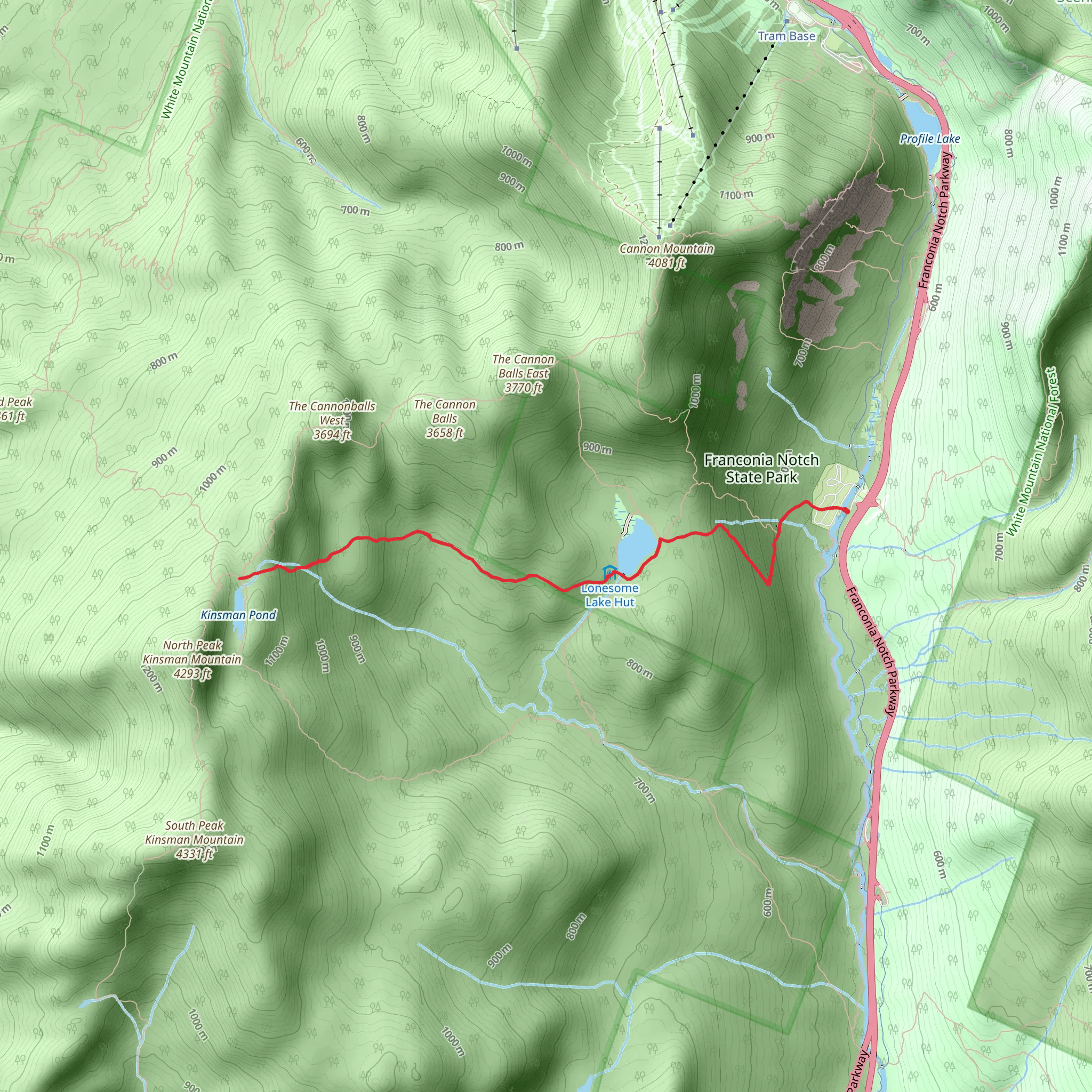 Fishin Jimmy Trail via Lonesome Lake Trail mobile static map