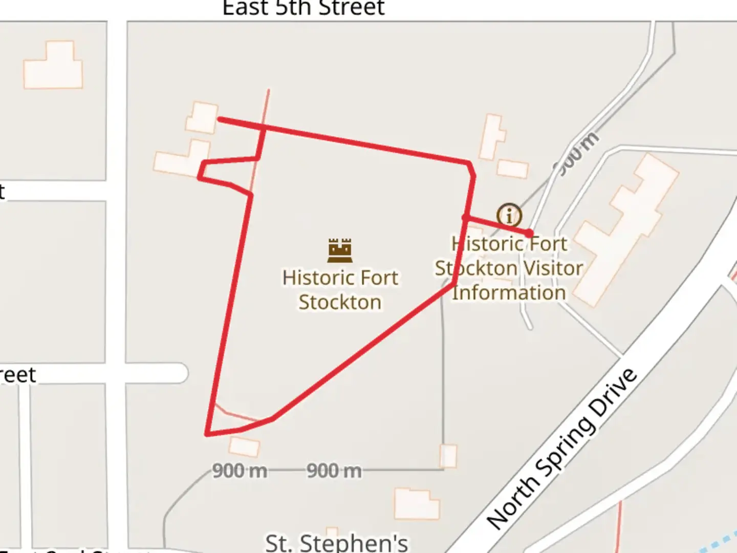 An image depicting the trail North Spring Drive Loop and its surrounding area.