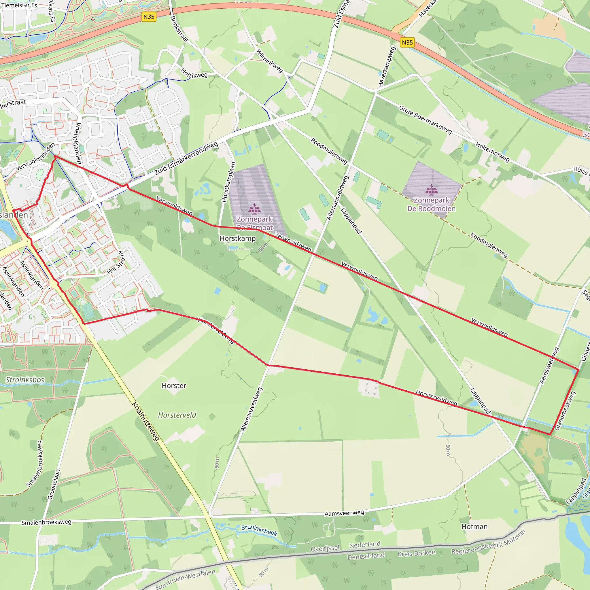 Noaberpad and Verwoolds Weg Loop mobile static map