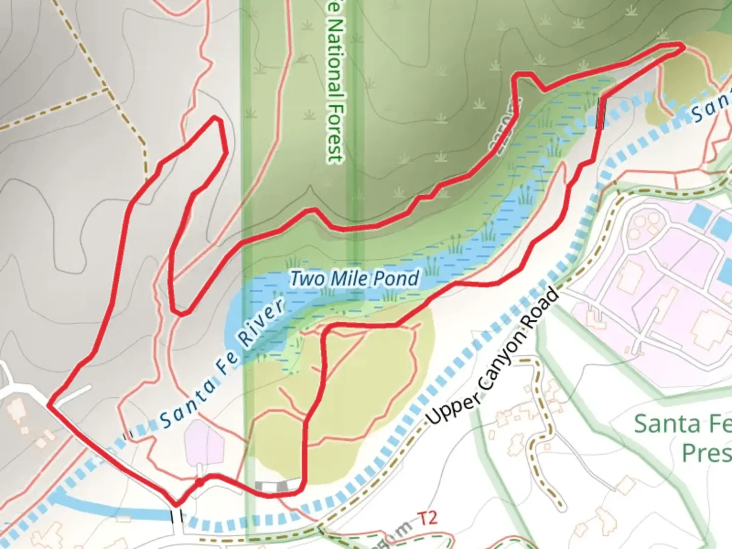 An image depicting the trail Two Mile Pond Loop and its surrounding area.